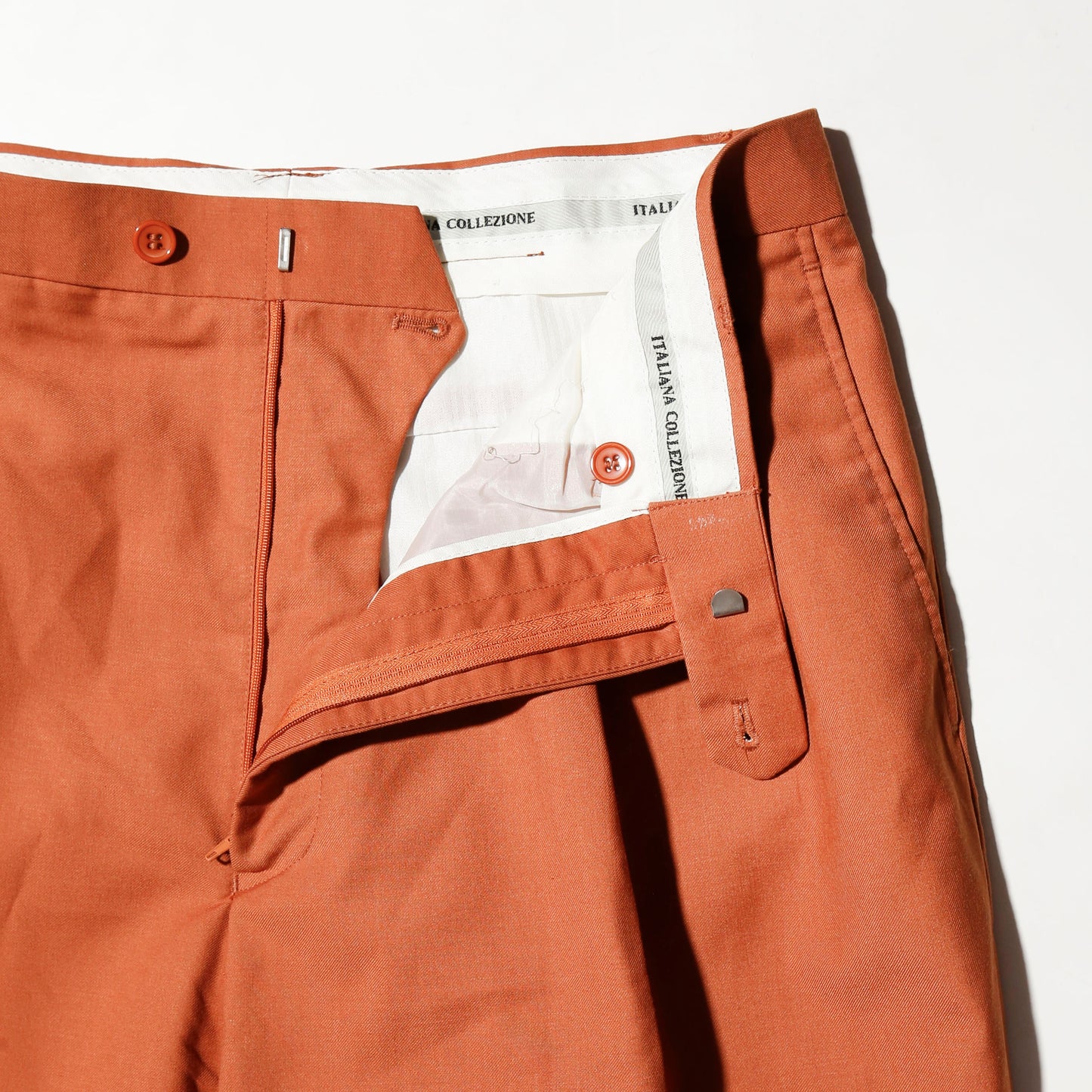 vintage teracctta tucked wide slacks