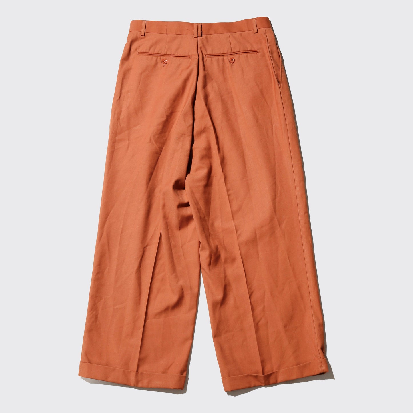 vintage teracctta tucked wide slacks