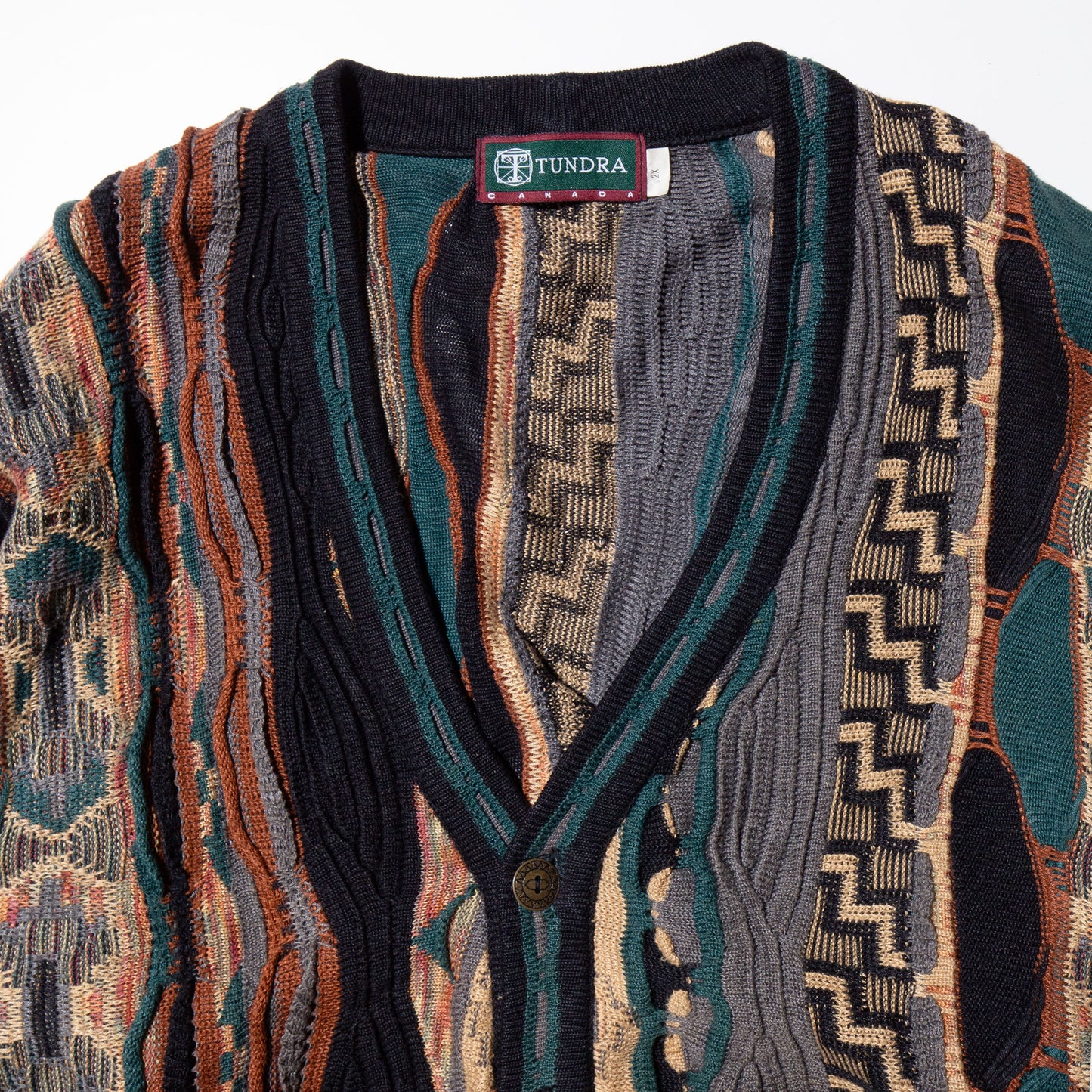 vintage 3d knit loose cardigan