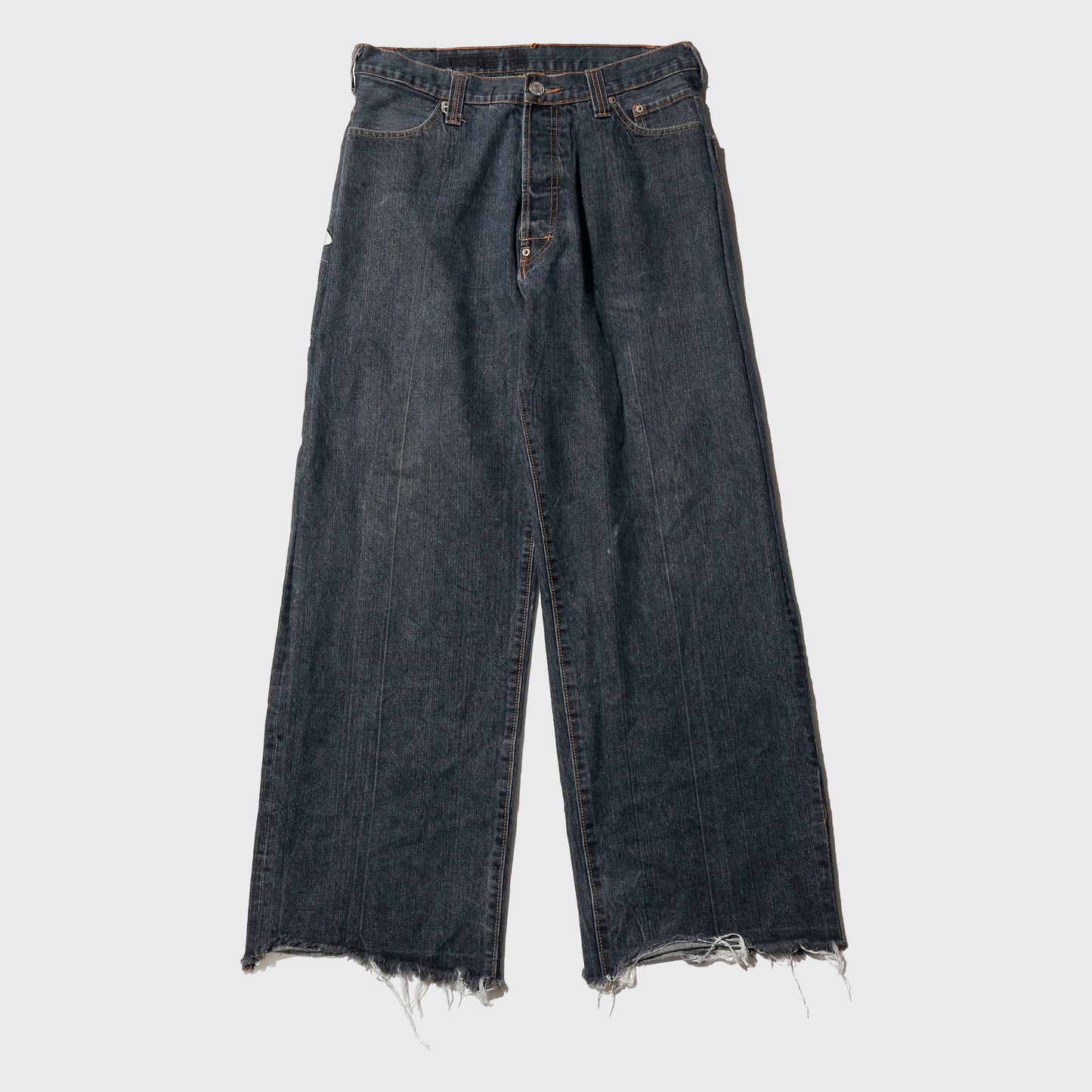 vintage 00's ed hardy broderied wide jeans
