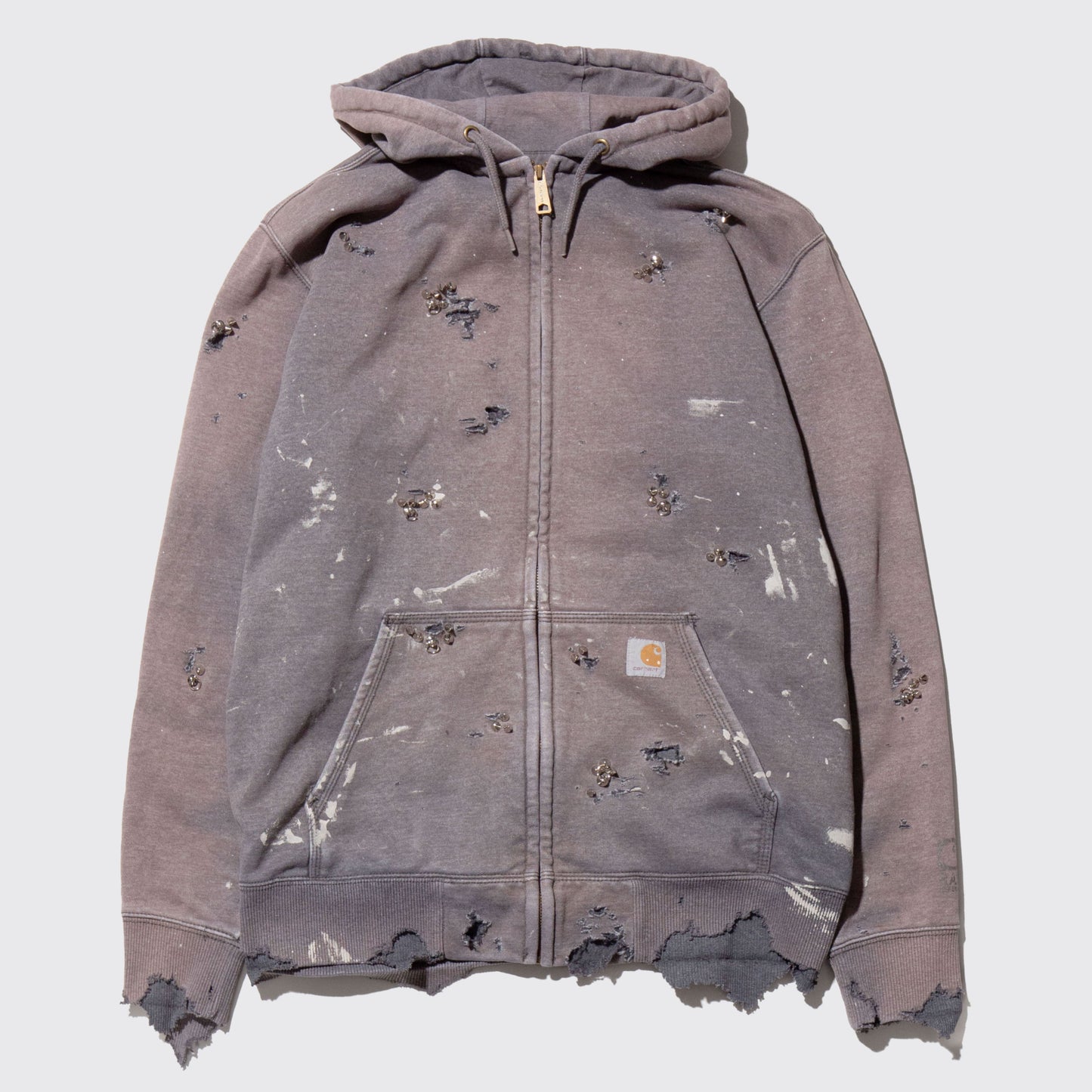 vintage carhatt studs broken hoodie