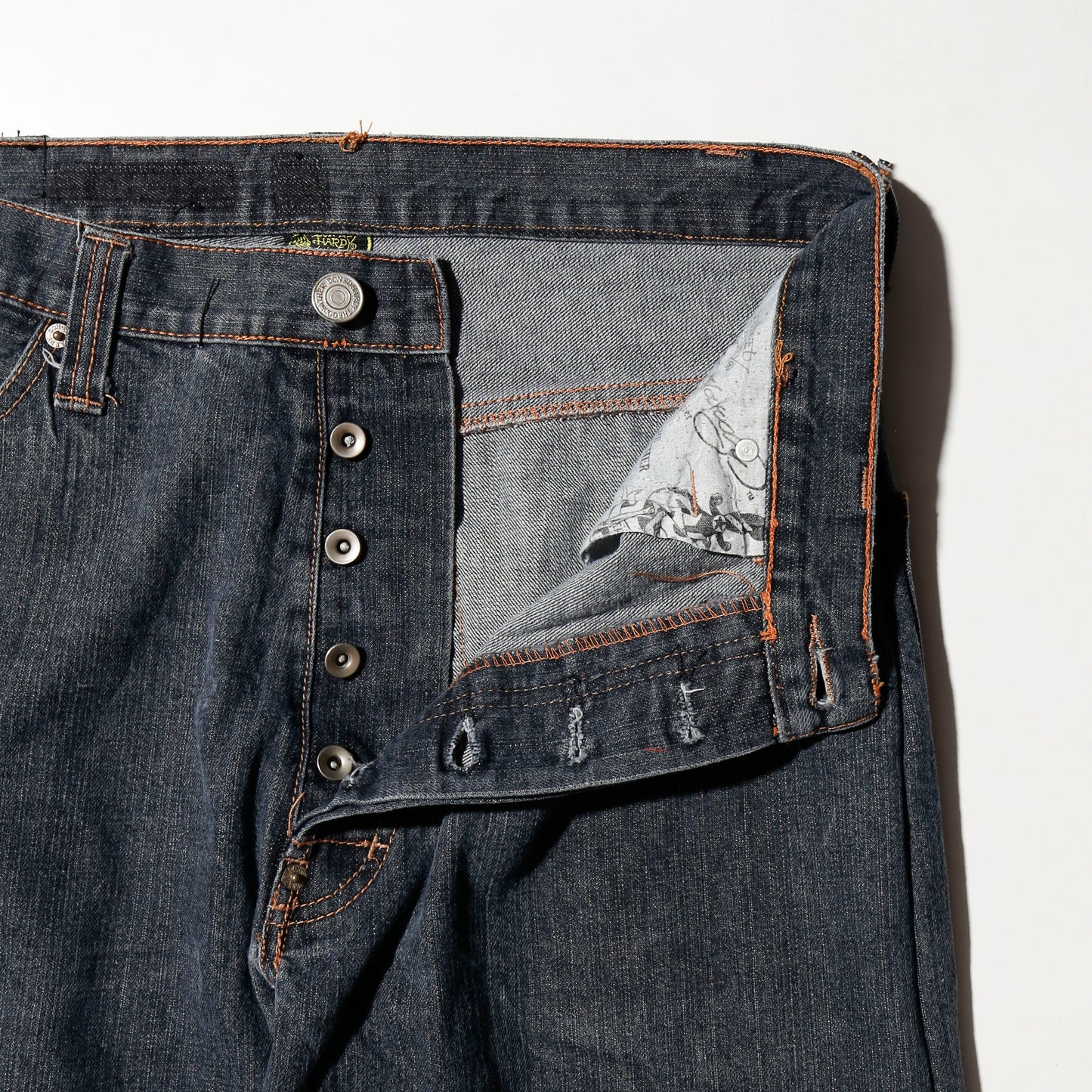 vintage 00's ed hardy broderied wide jeans