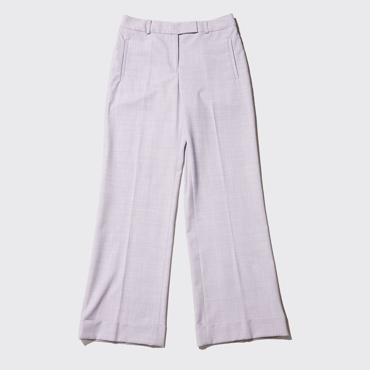 vintage lavender low rise lame flare slacks
