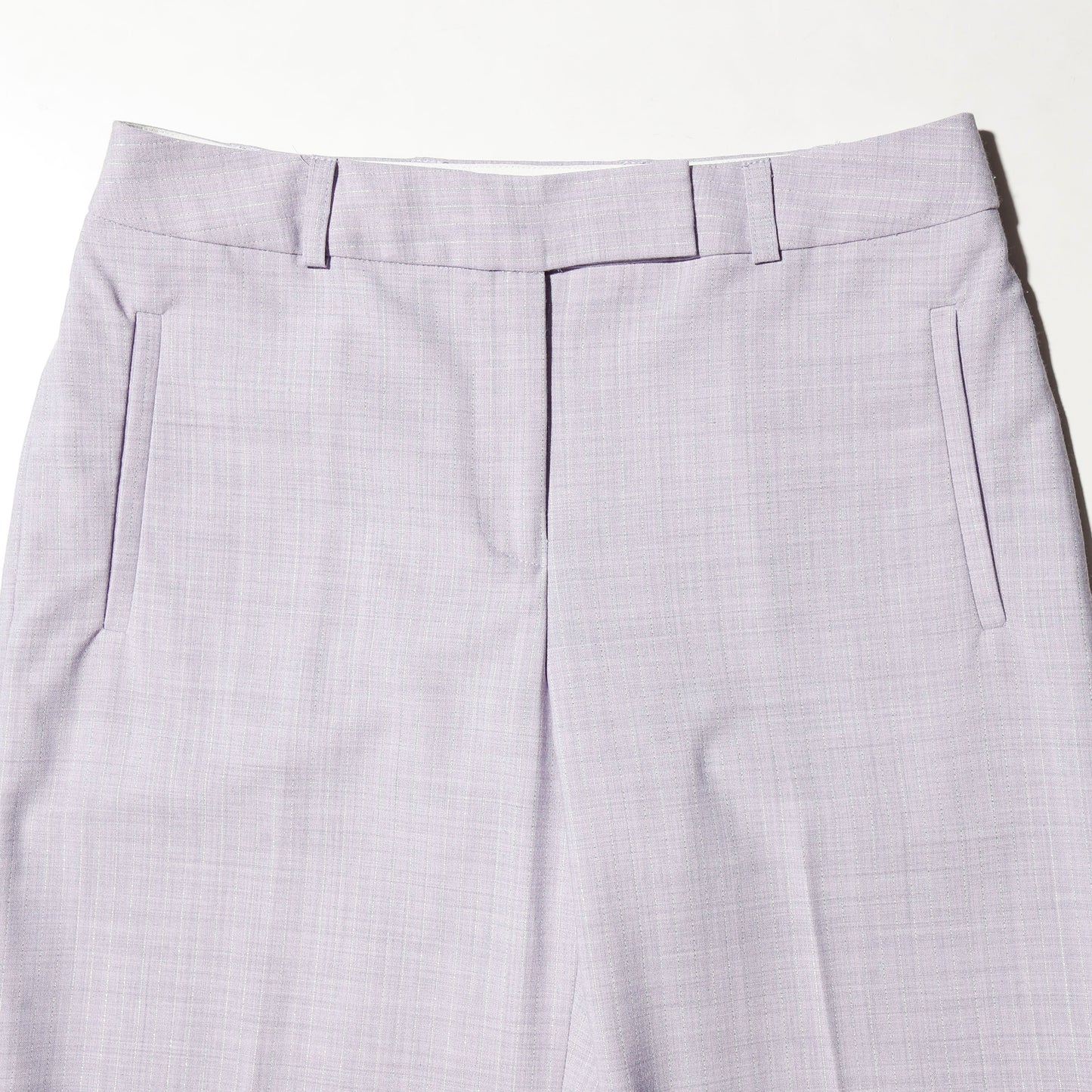 vintage lavender low rise lame flare slacks