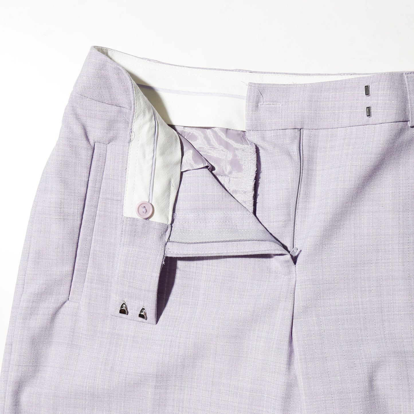 vintage lavender low rise lame flare slacks