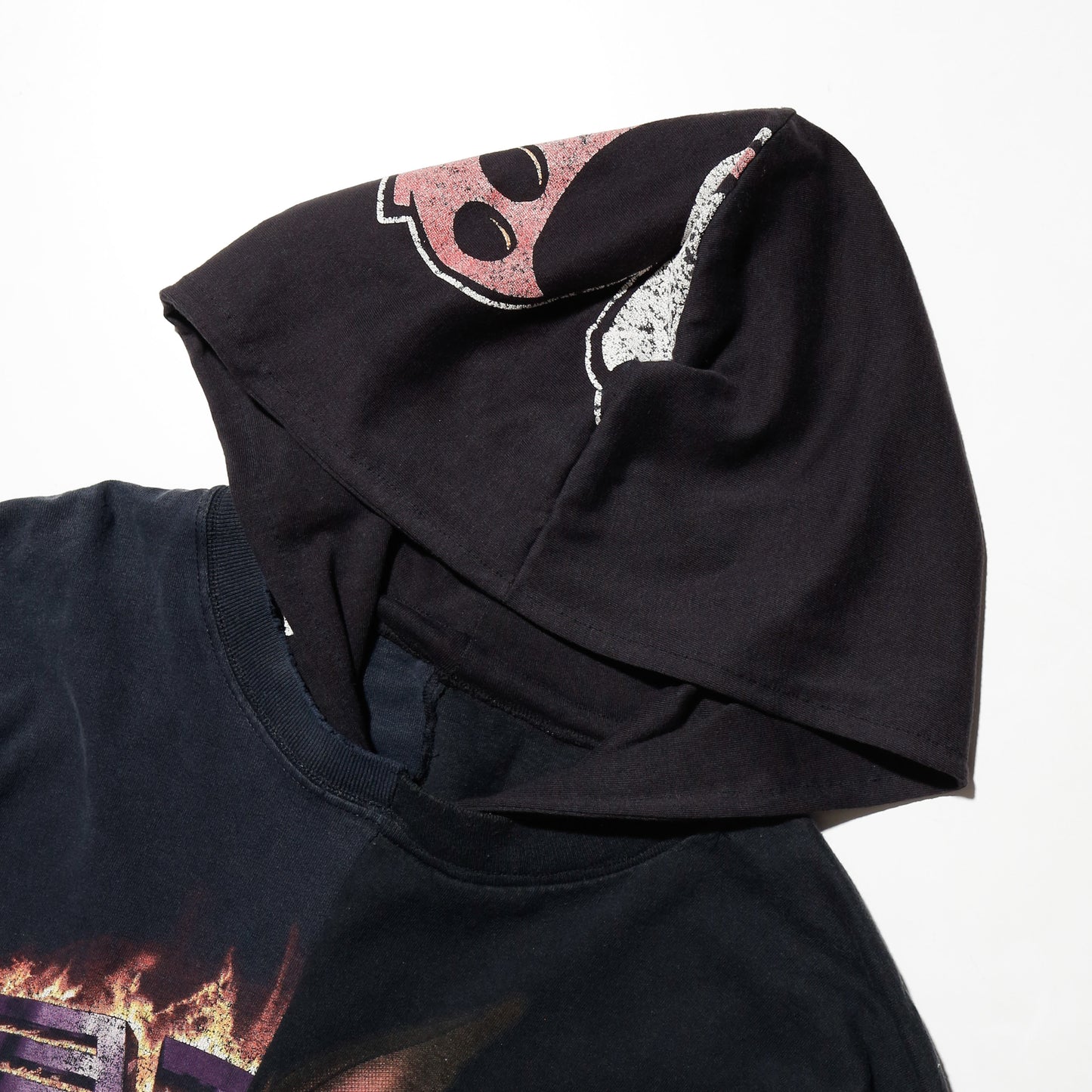 *one-off hybrid hooded cut sew