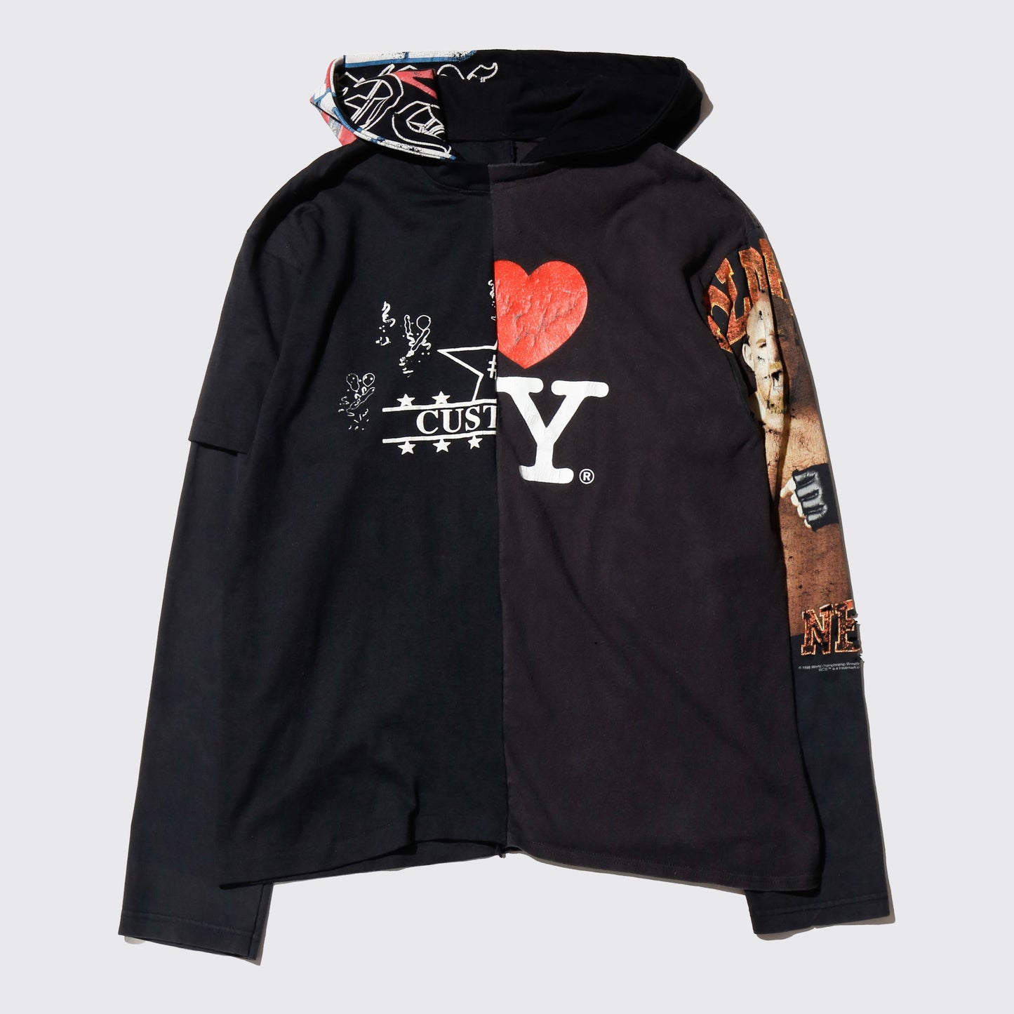 *one-off hooded hybrid cut sew