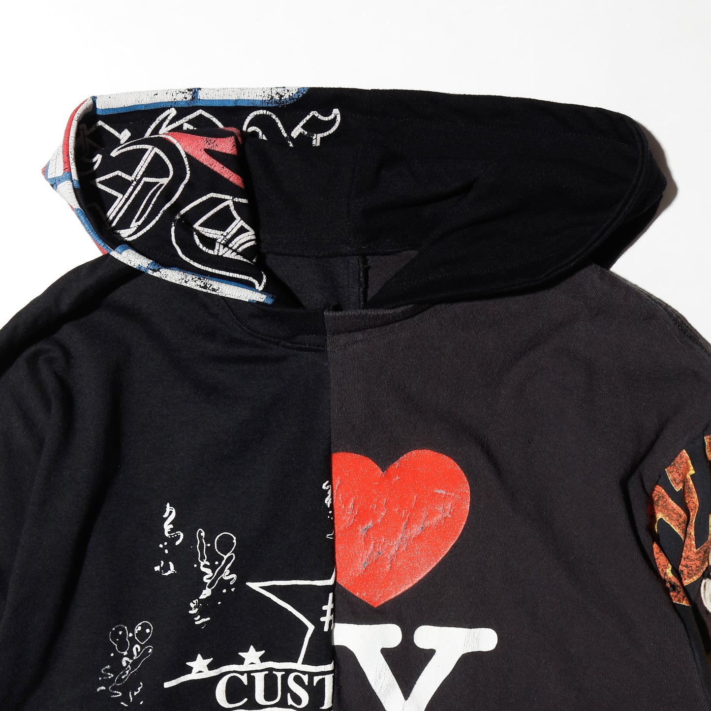 *one-off hooded hybrid cut sew