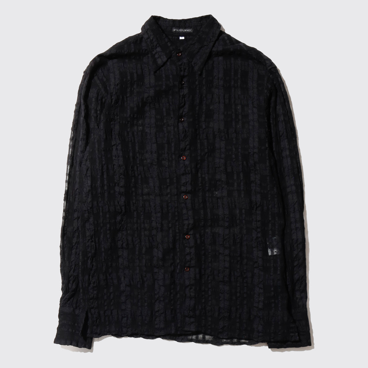 vintage lattice sheer check shirt