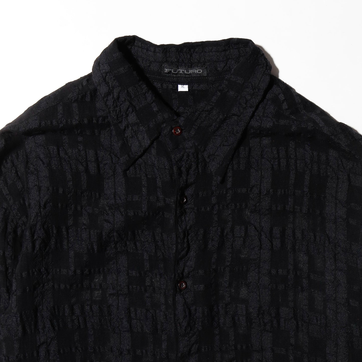 vintage lattice sheer check shirt