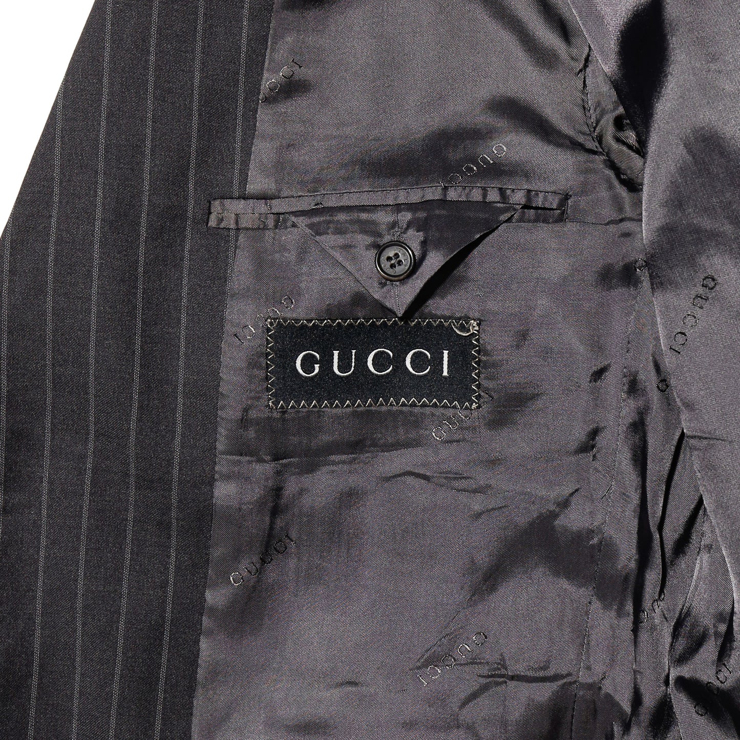 vintage GUCCI by Tom Ford stripe 3b single tailored jacket