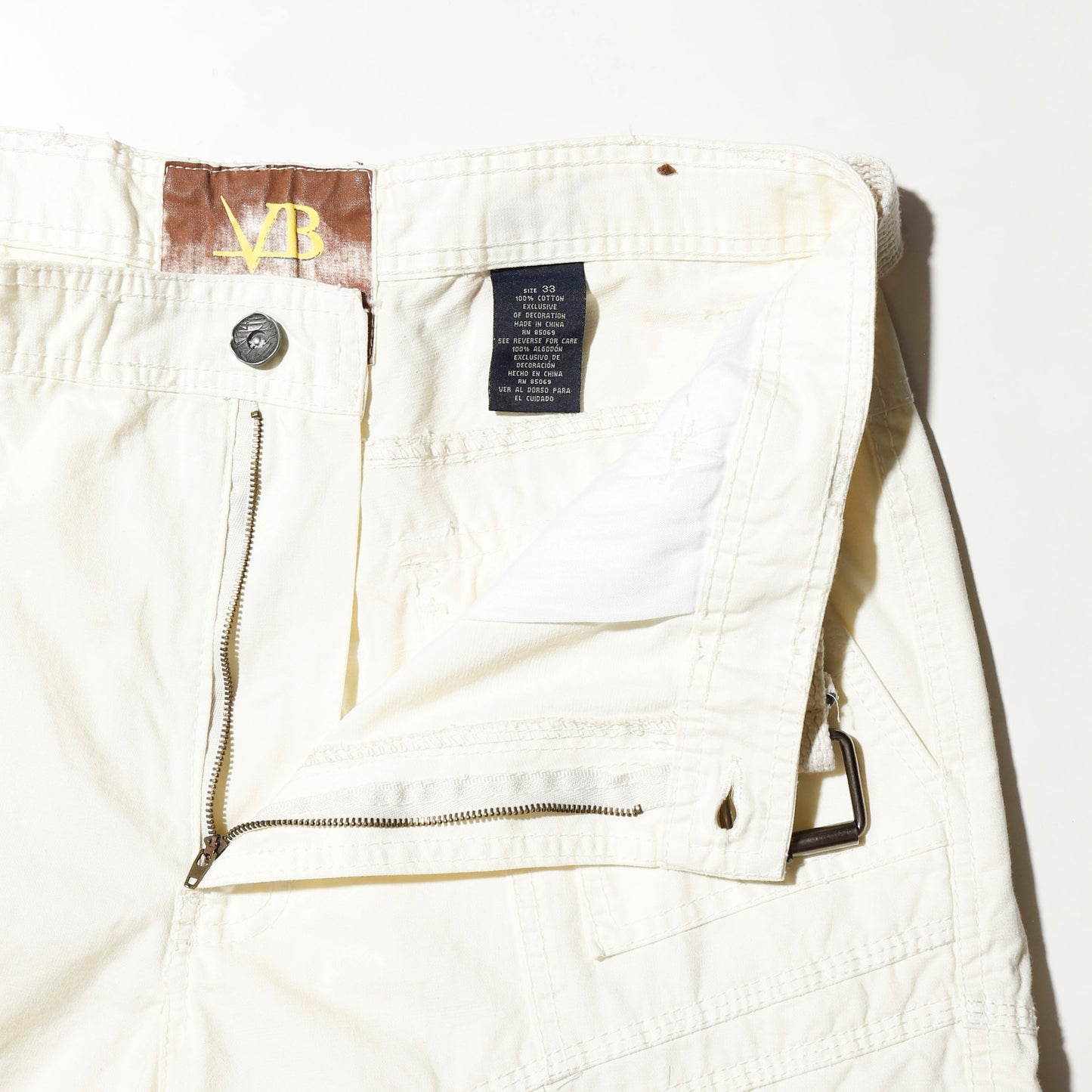 vintage belted utility cargo shorts