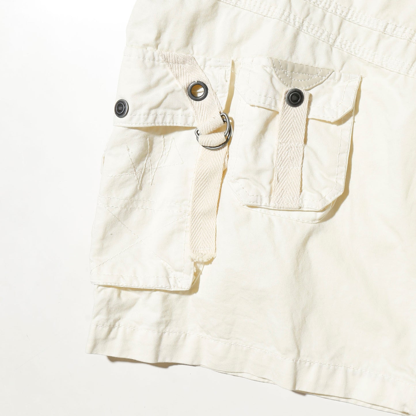 vintage belted utility cargo shorts