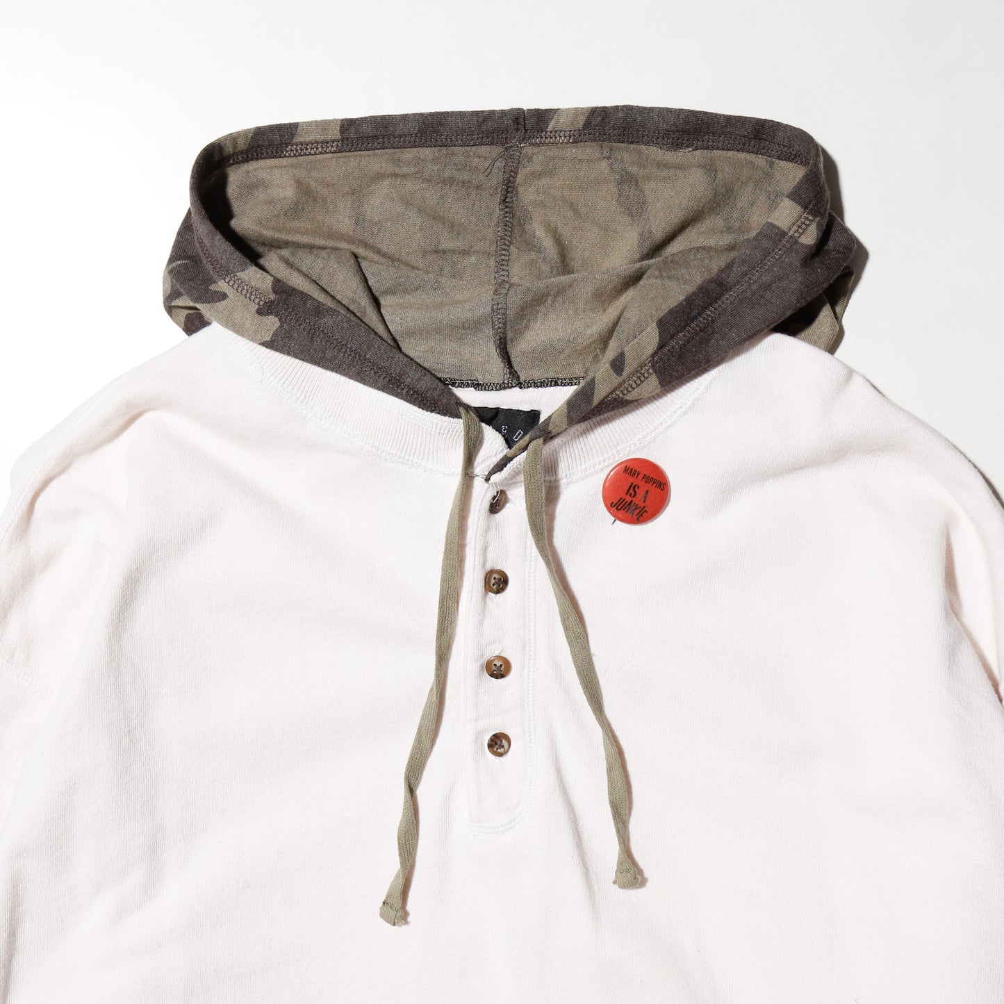 *one-off hybrid henry neck hoodie