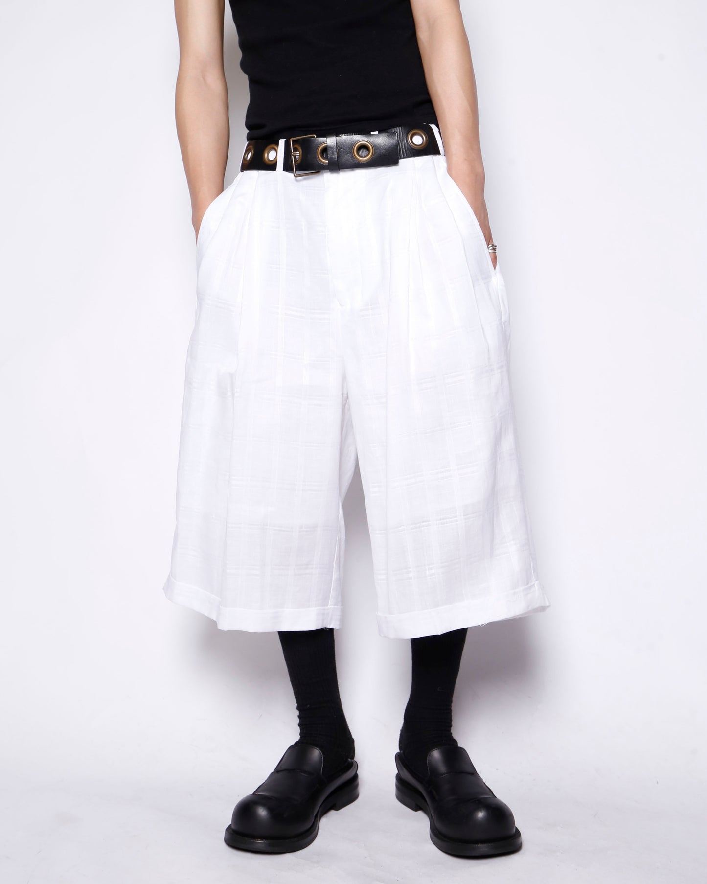 vintage hidden check bermuda shorts