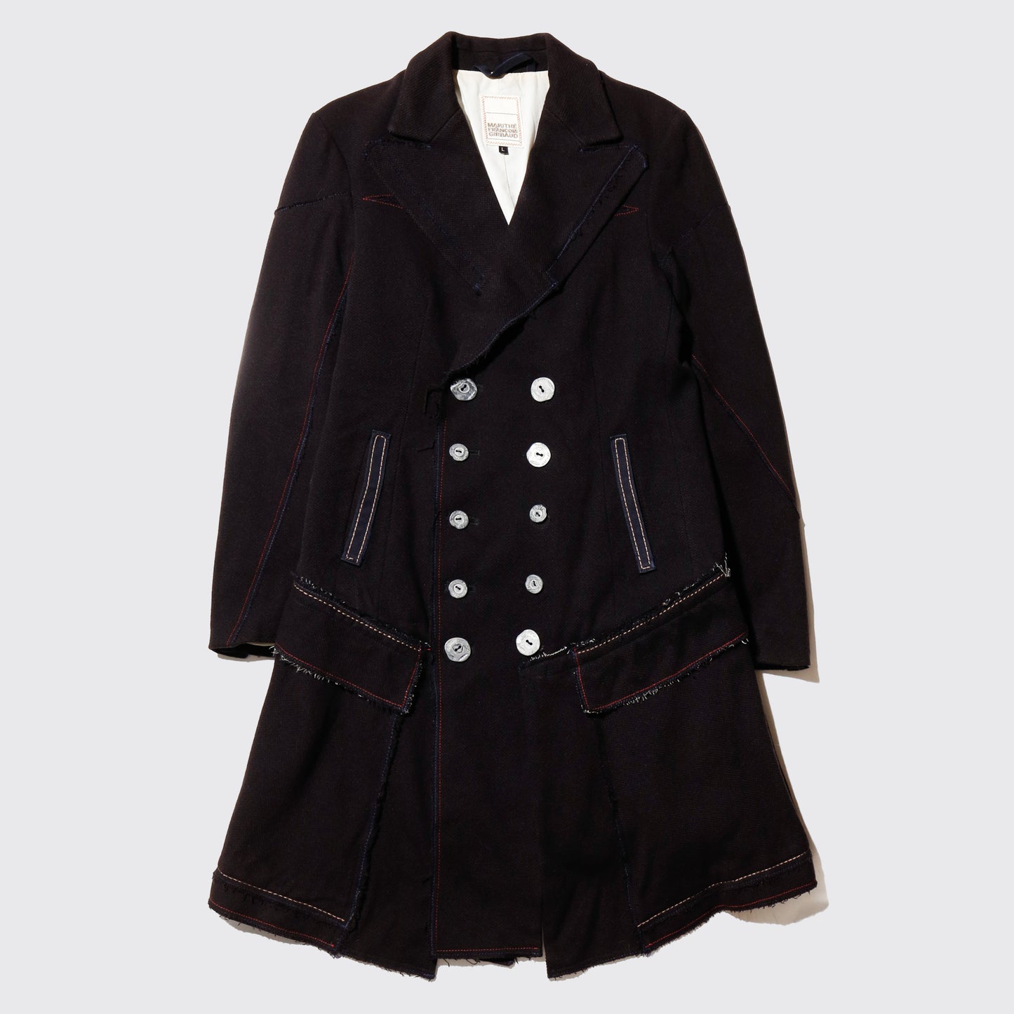 vintage Marithe + Francois Girbaud double breasted wool frock coat