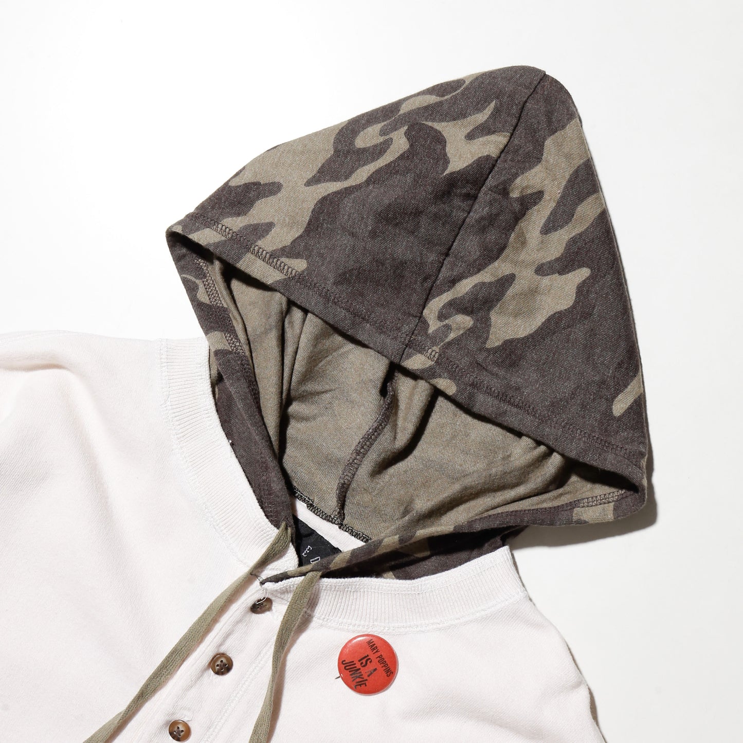 *one-off hybrid henry neck hoodie