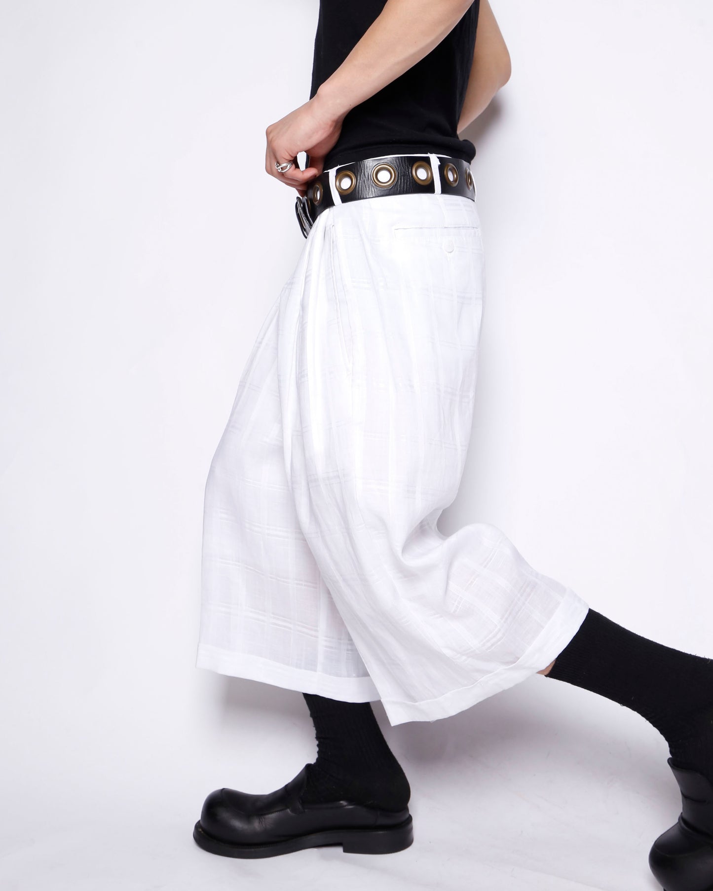 vintage hidden check bermuda shorts