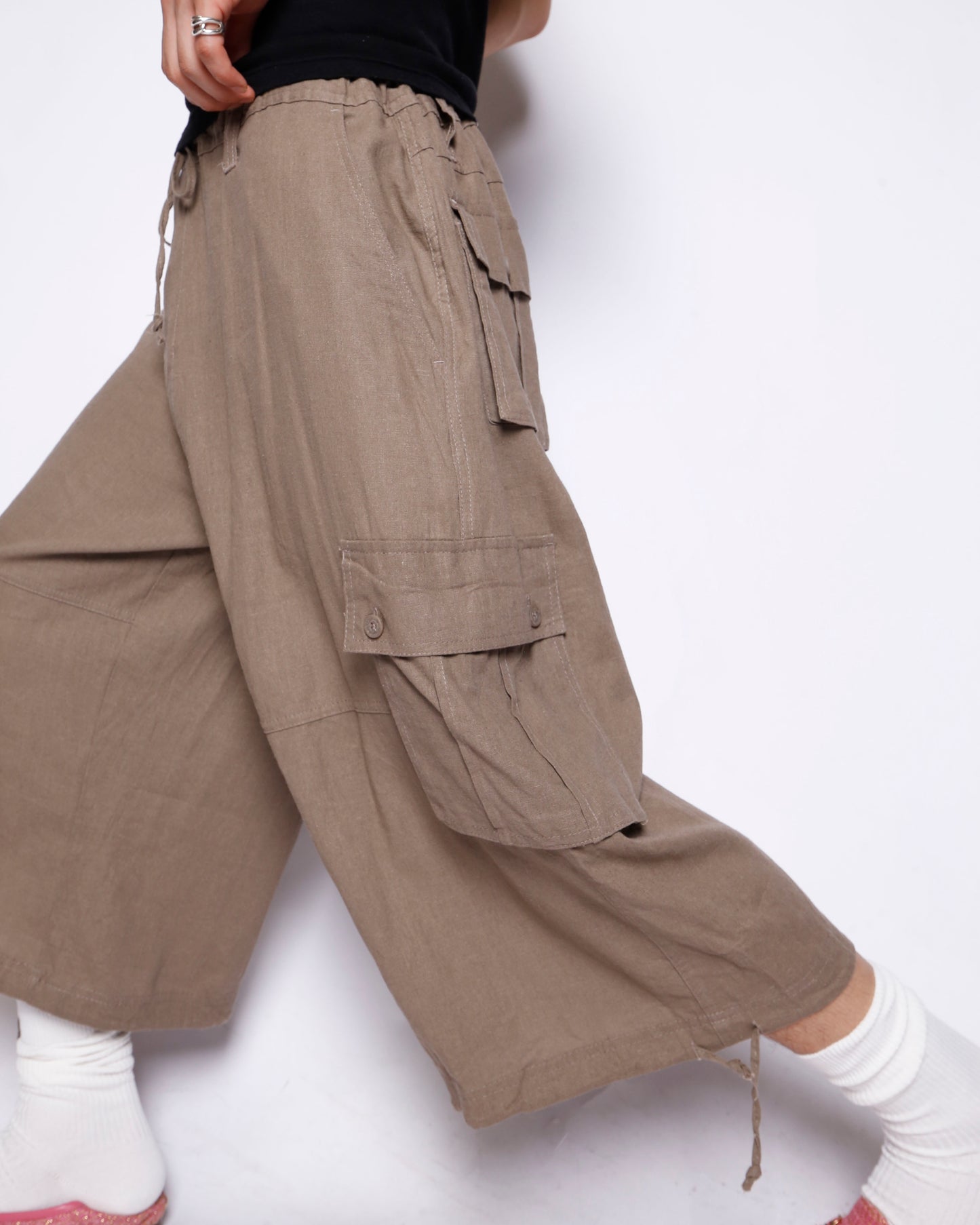vintage bermuda linen cargo shorts