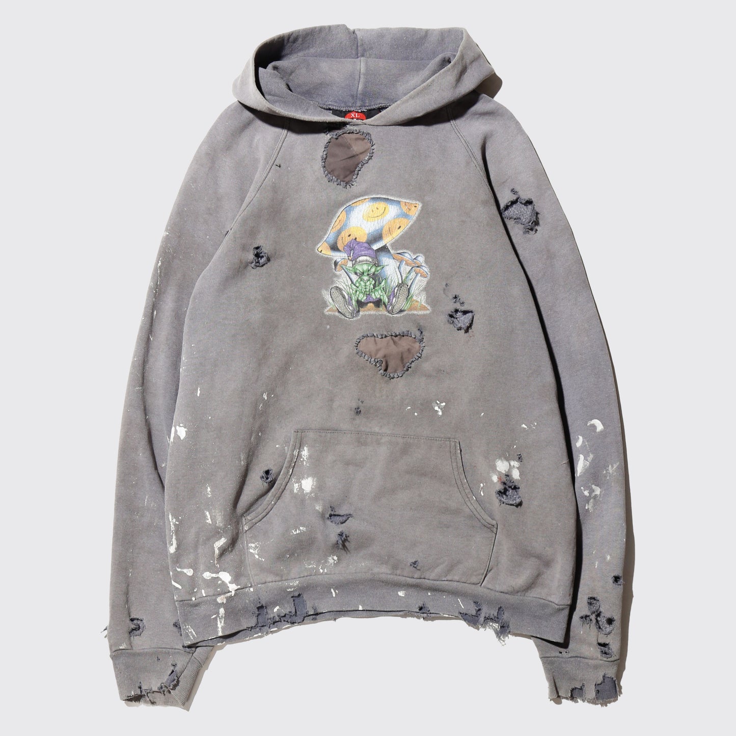 *one-off 90's Mushrooms alien broken hoodie