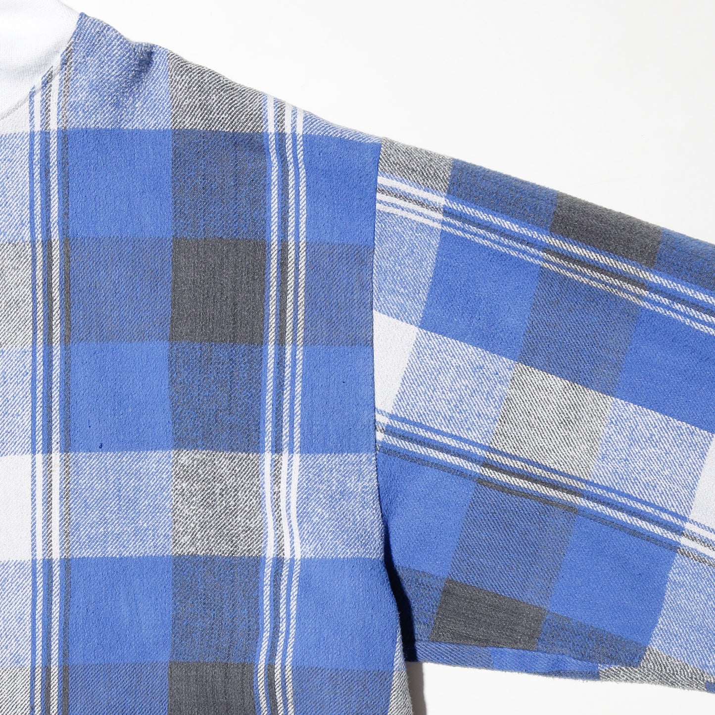 *one-off hybrid check hoodie, with copper badge