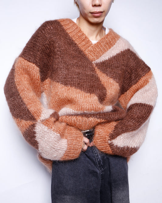 vintage abstract chunky sweater