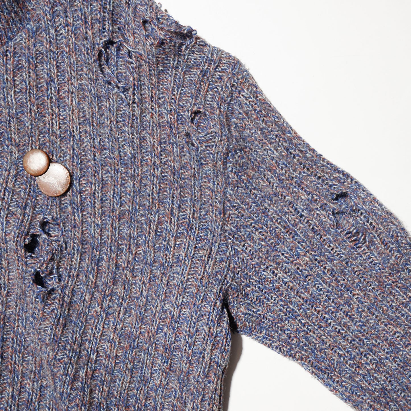 *one-off melange broken drivers sweater with kapper badge