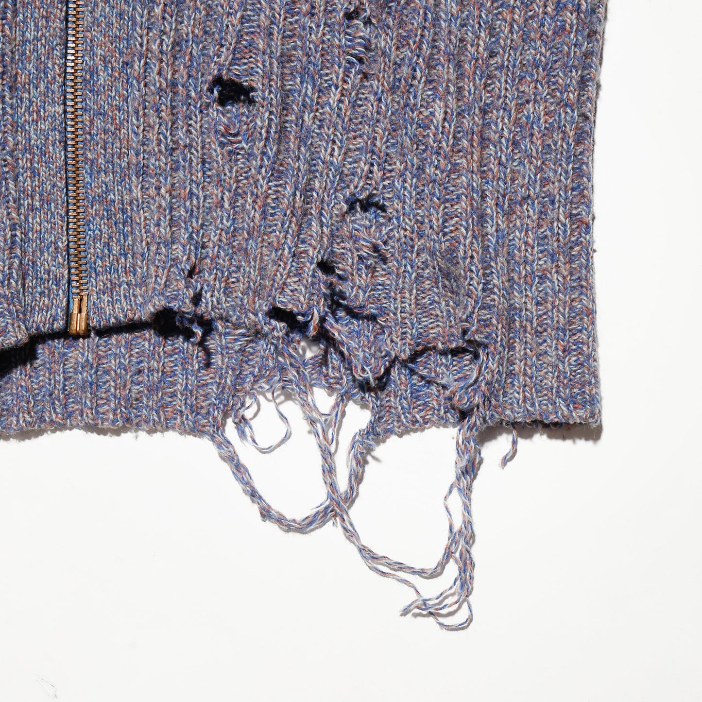 *one-off melange broken drivers sweater with kapper badge