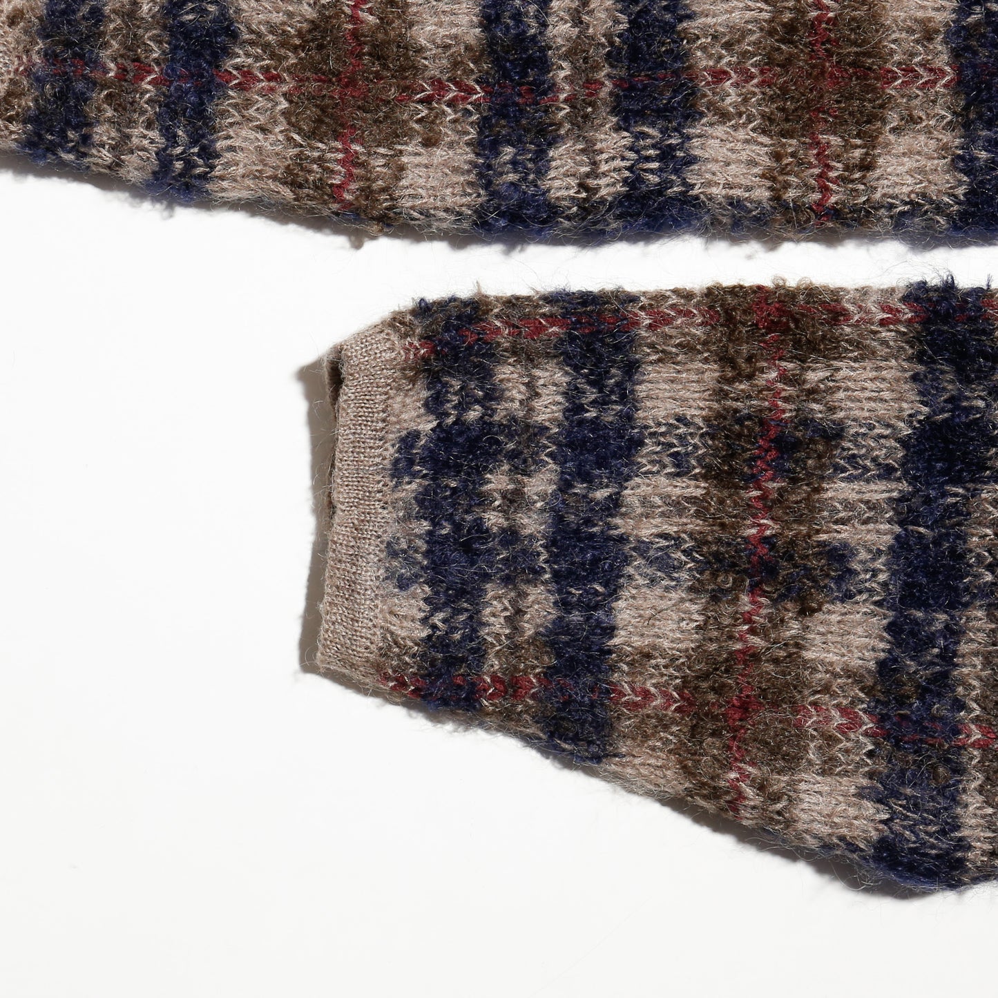 vintage check cardigan with kapper badge