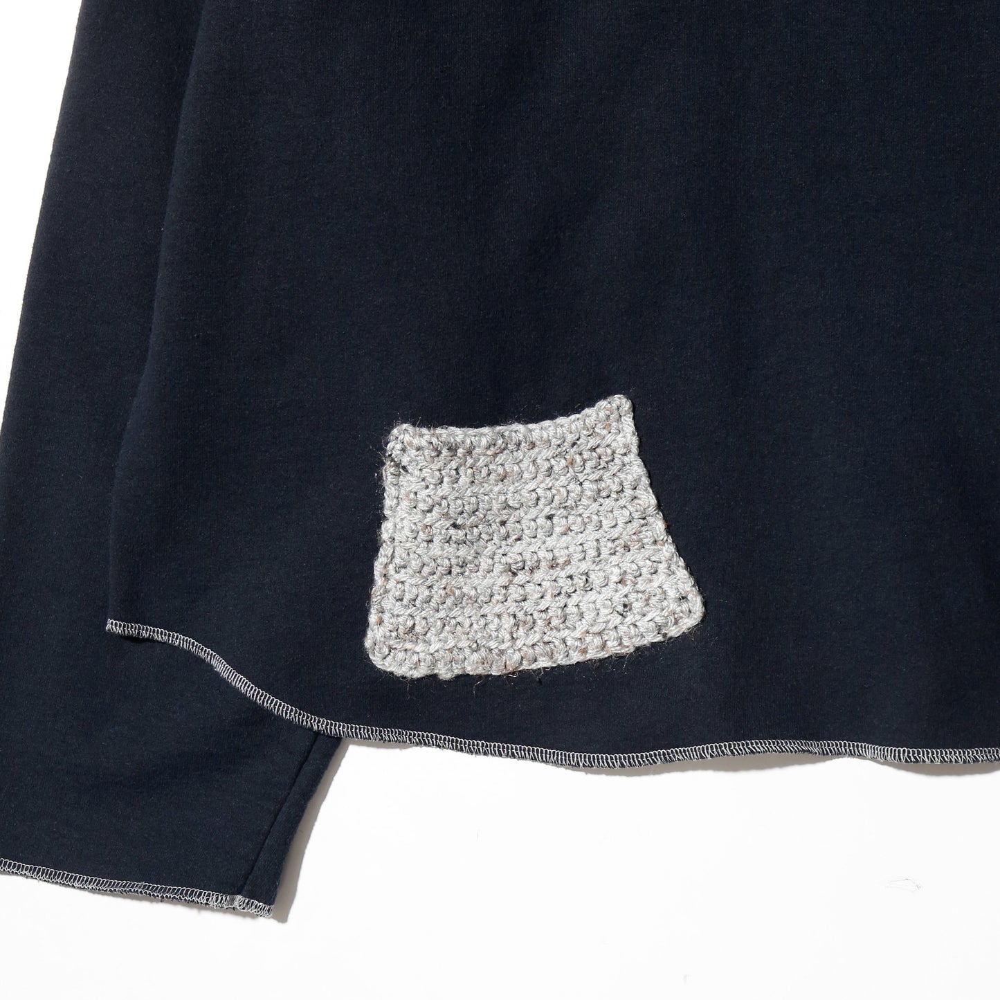 vintage cropped crochet pocket cut sew