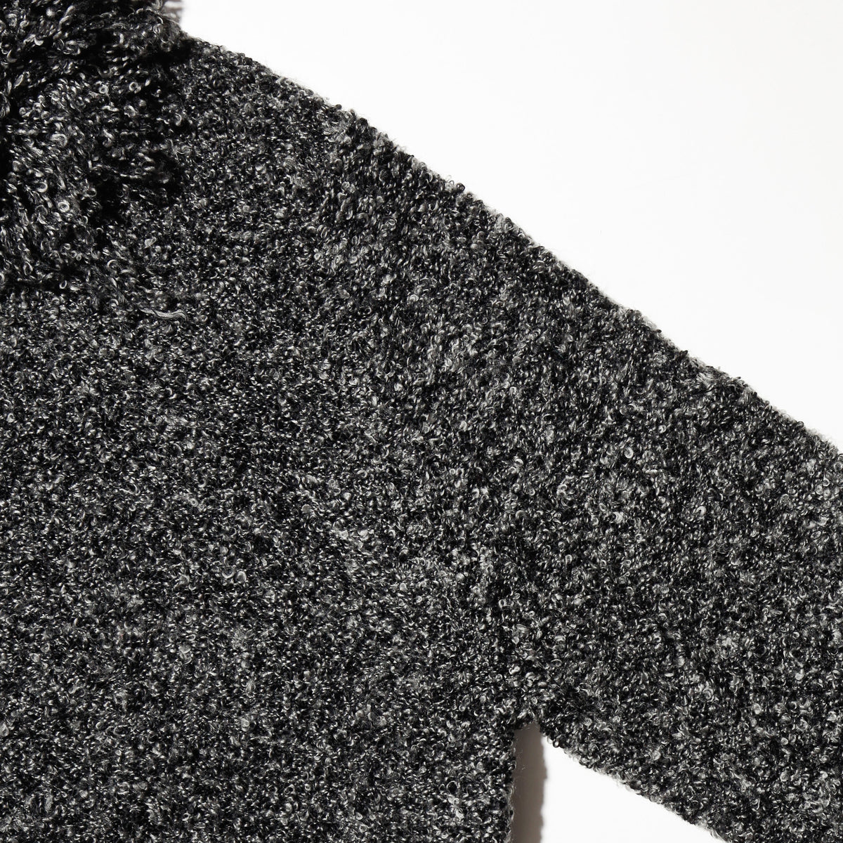 vintage fuzzy collar frost knit jacket