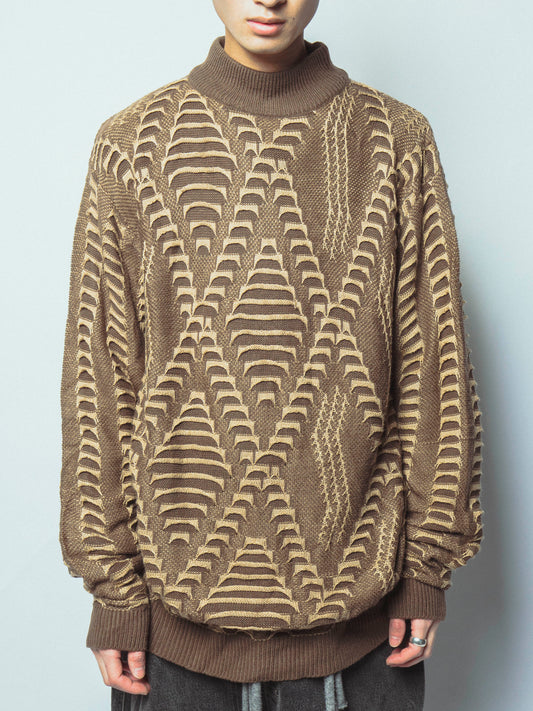 vintage dia 3d woven sweater