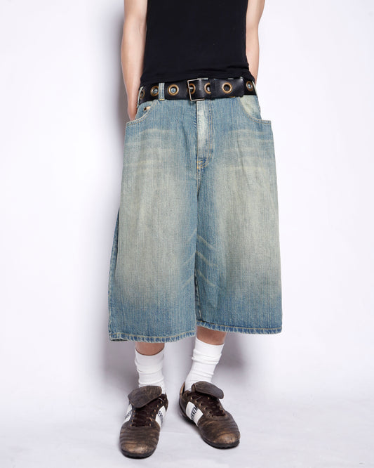 vintage faded denim bermuda shorts *resized