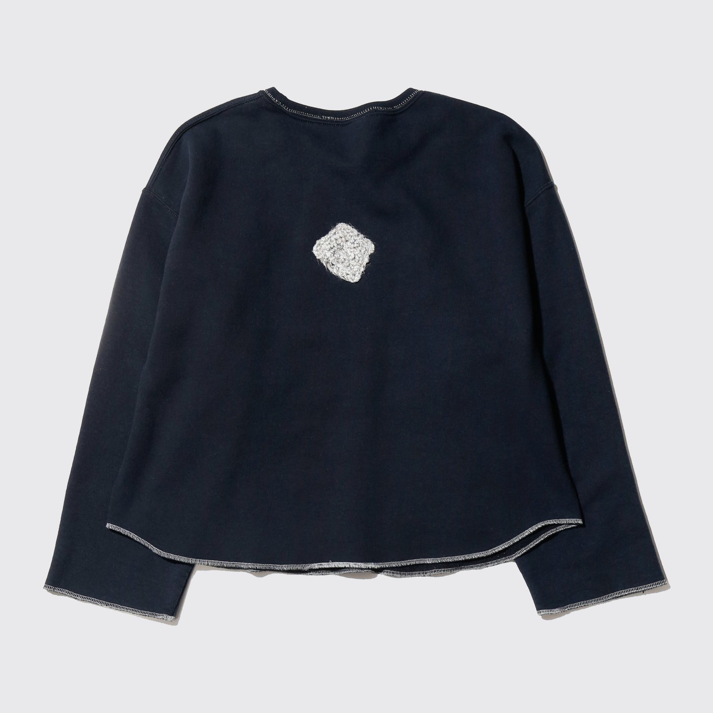 vintage cropped crochet pocket cut sew