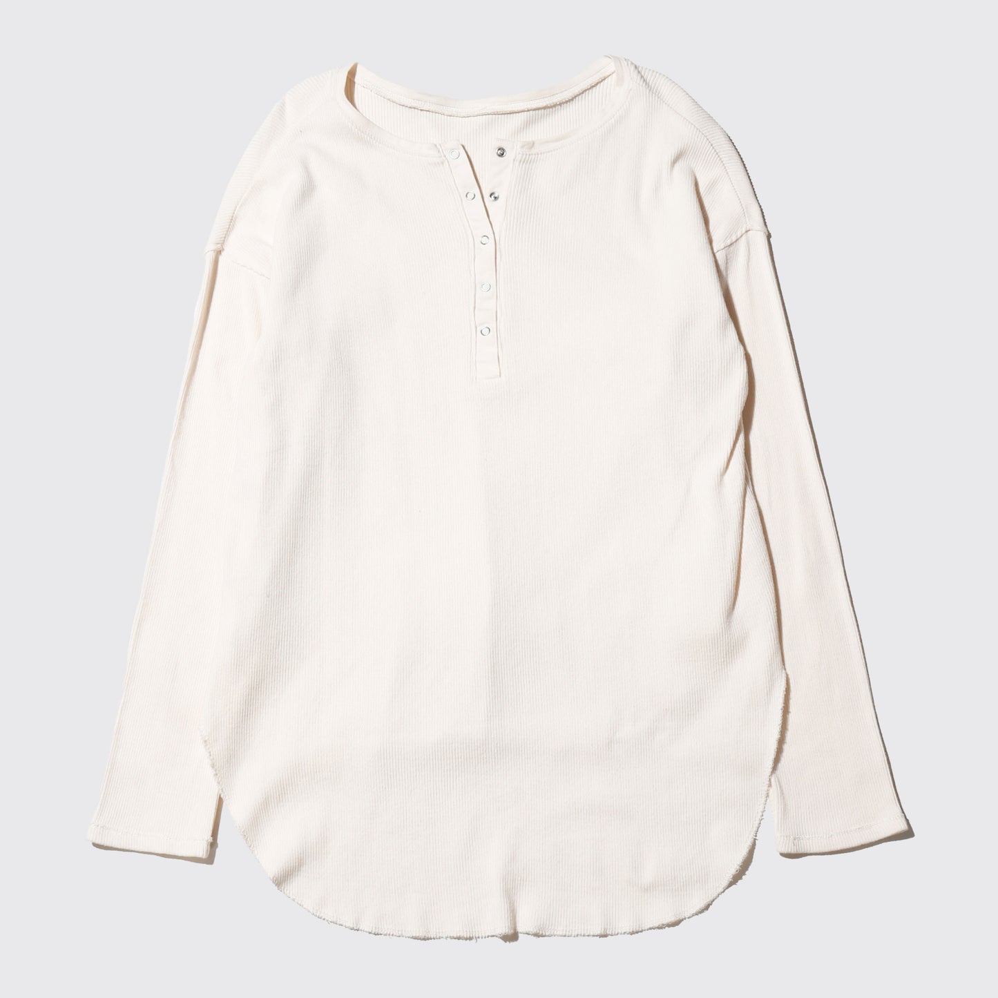 vintage rounded henry neck cut sew