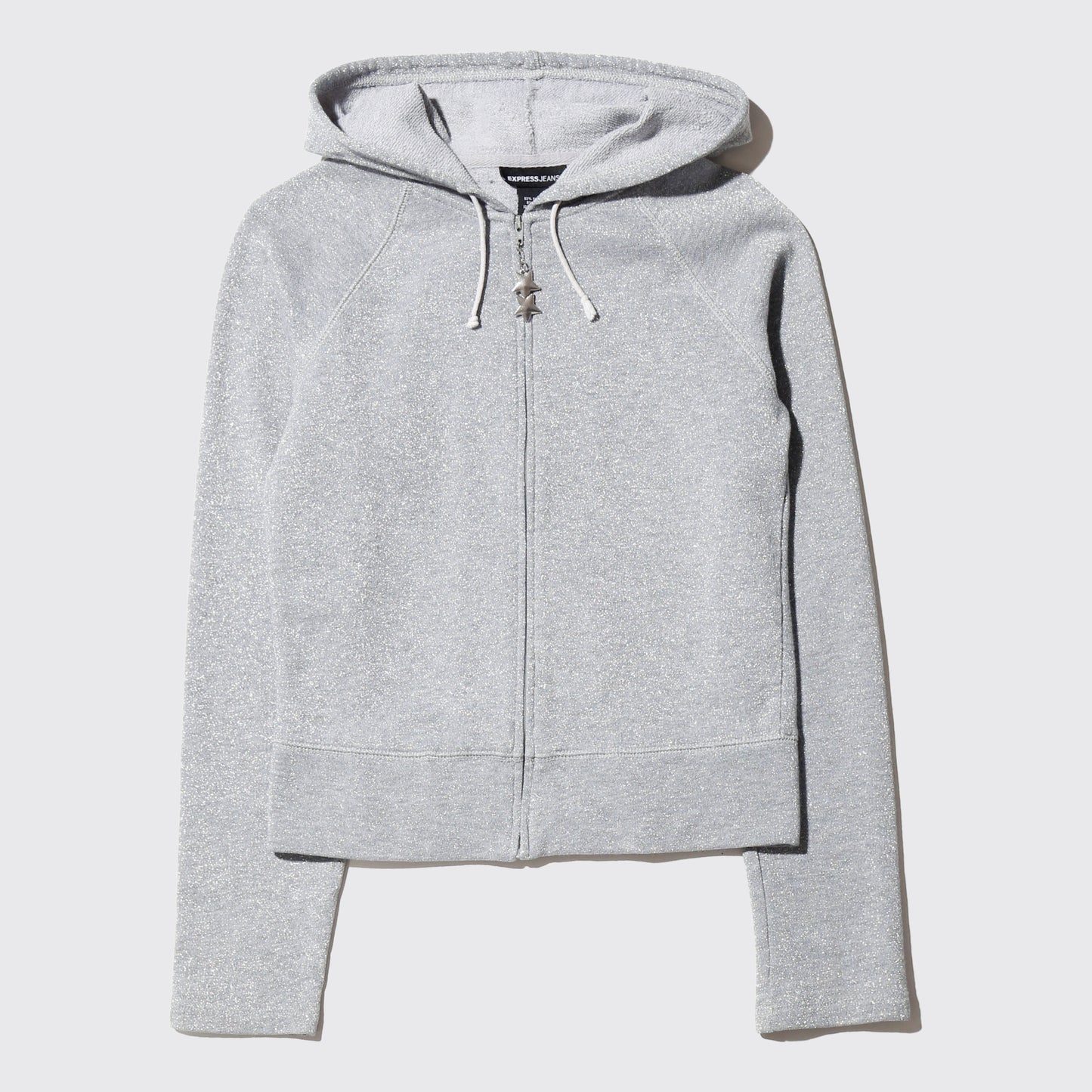 vintage shinny cropped hoodie