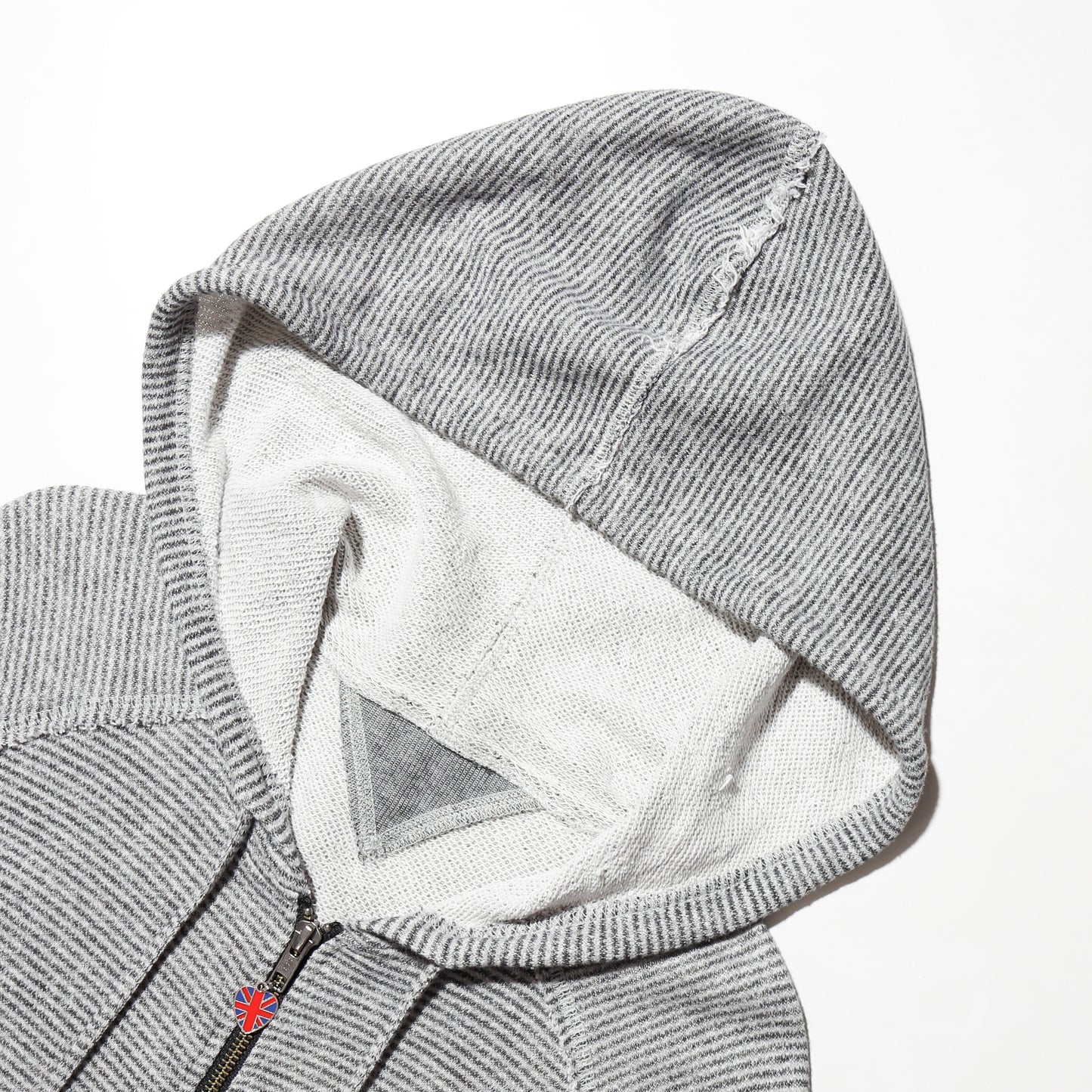 vintage uk charm border knit hoodie