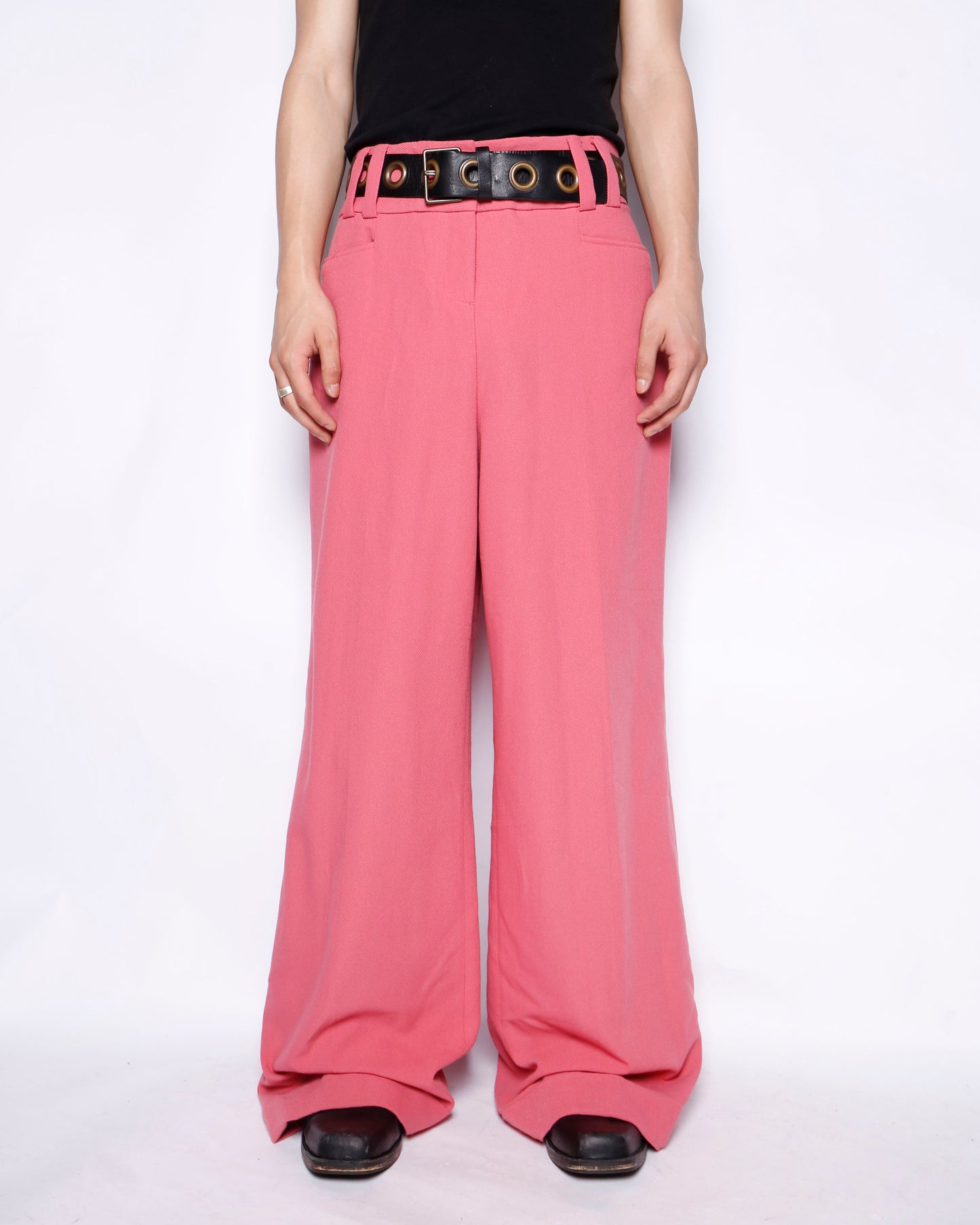 vintage barbie wide leg pique trousers