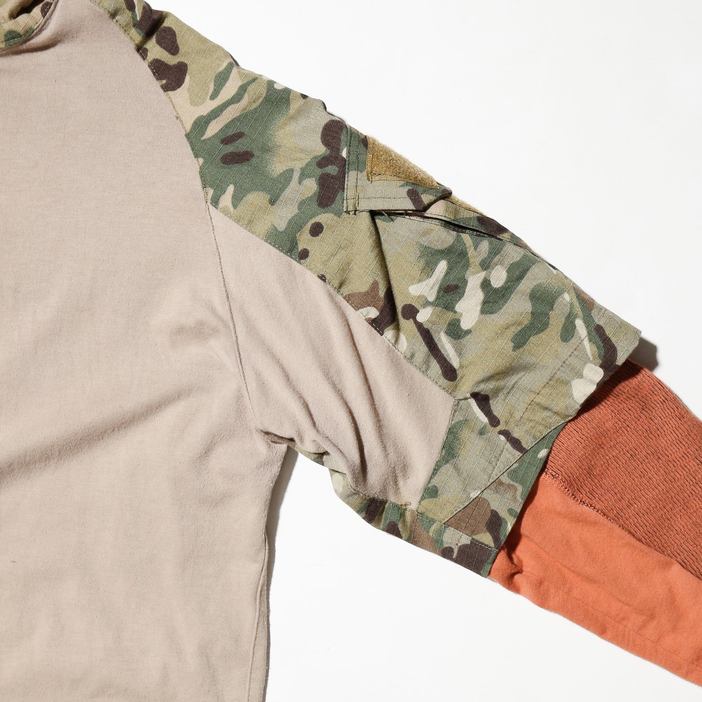 *one-off hybrid hooded cut sew