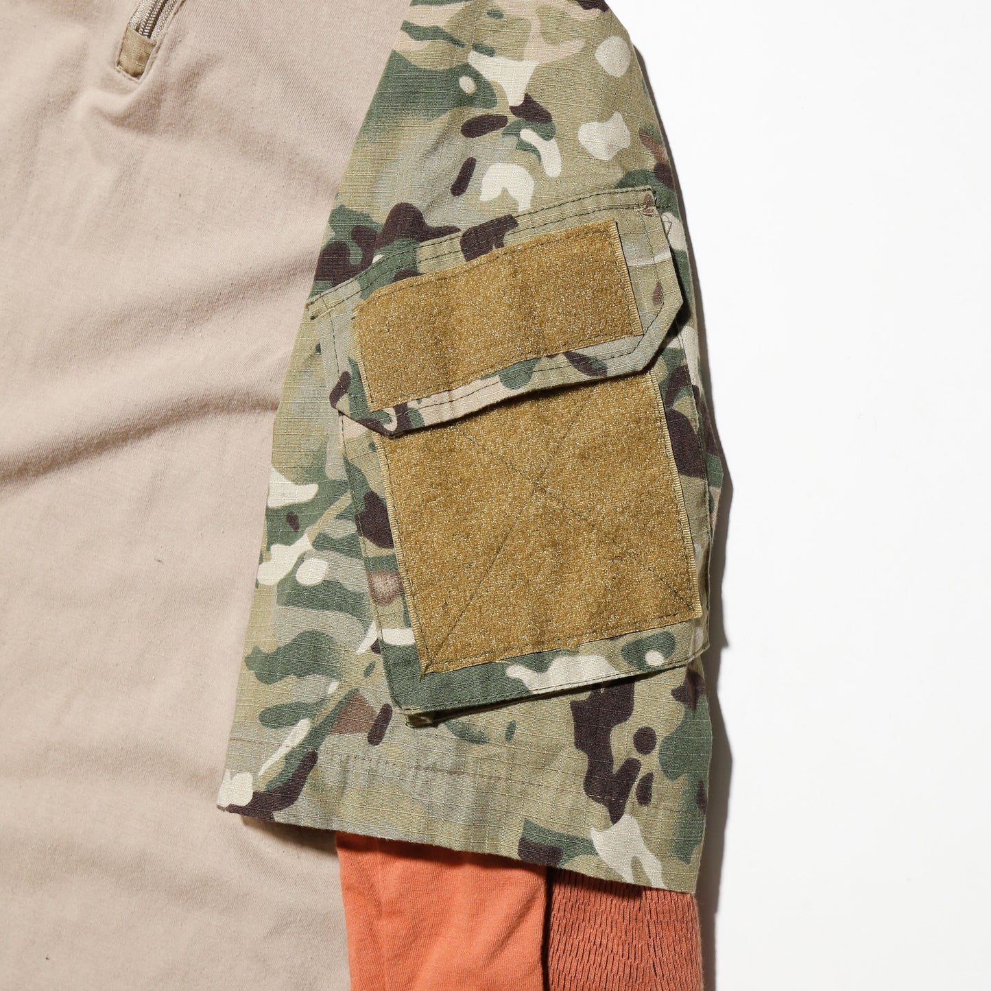 *one-off hybrid hooded cut sew