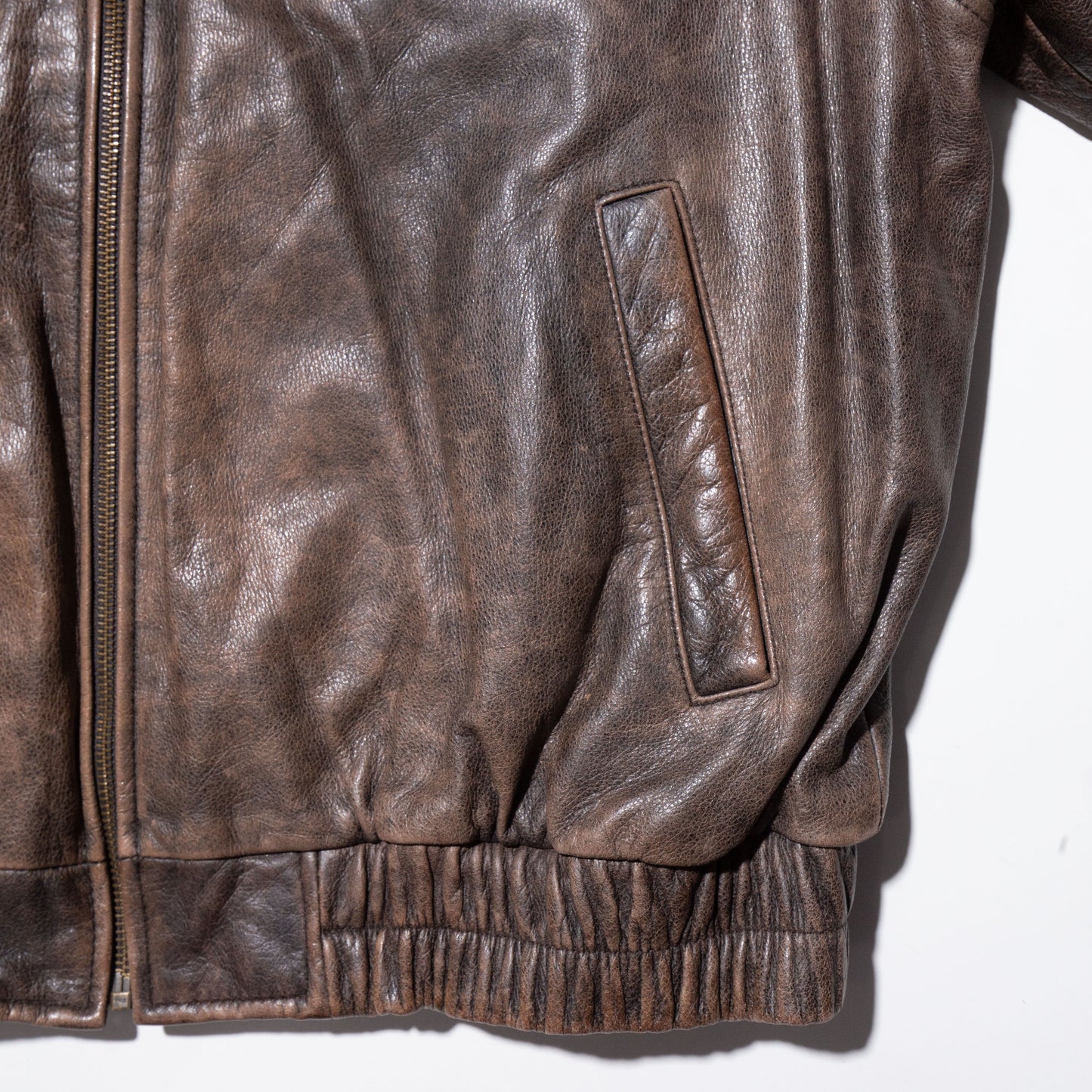 vintage faded leather jacket