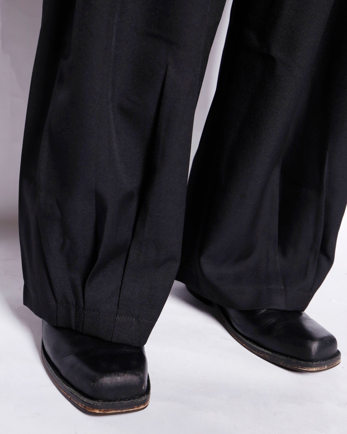 vintage pleats wide slacks