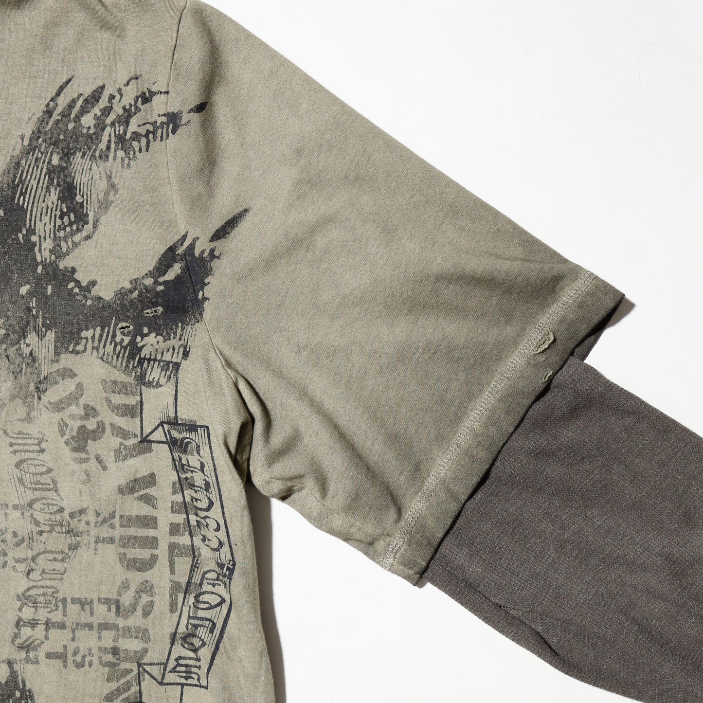 *one-off hybrid hooded cut sew