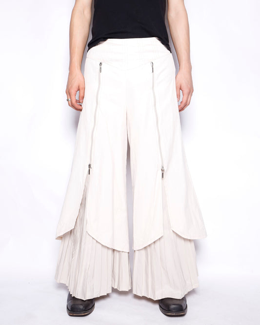 vintage euro layered pleats trousers