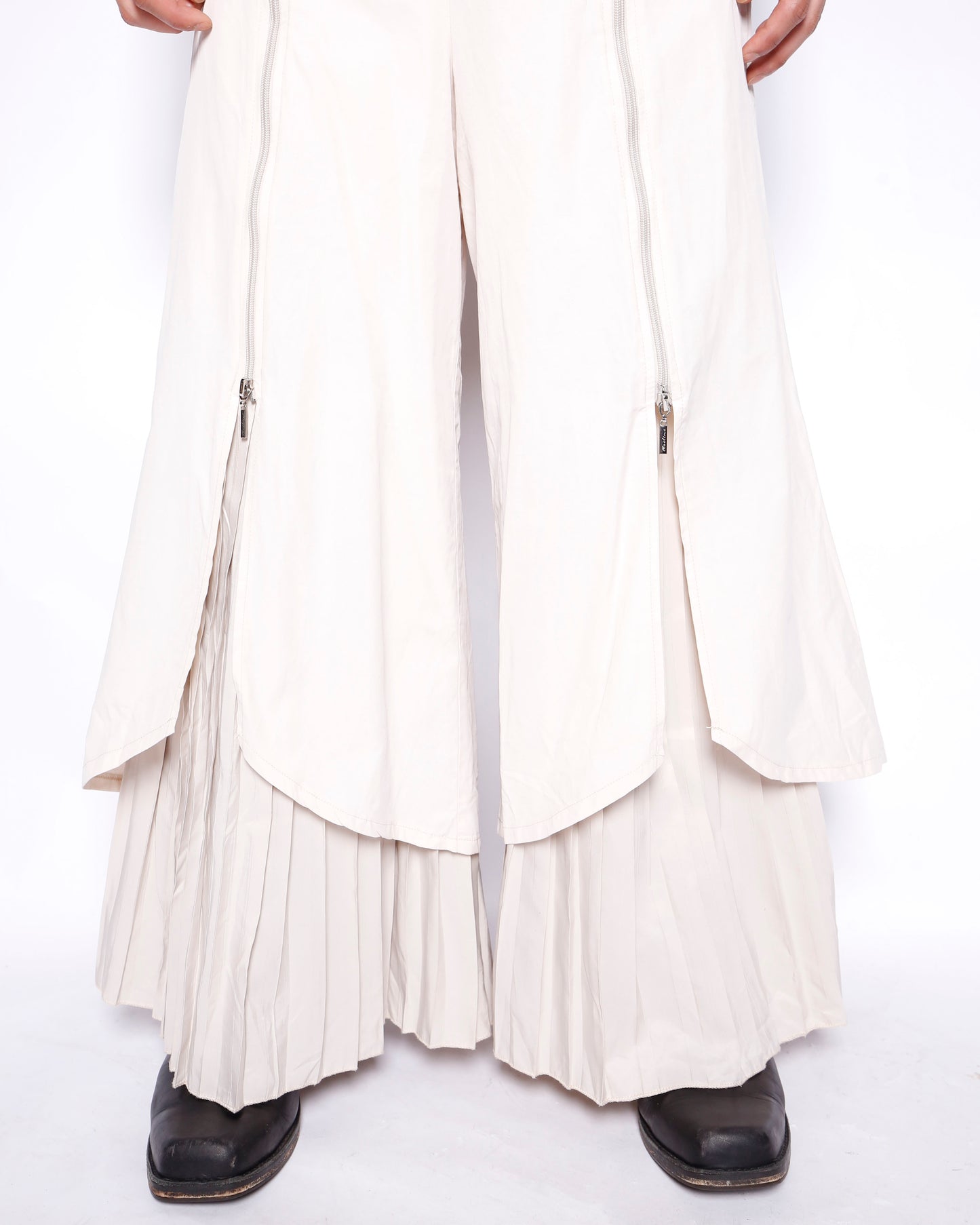 vintage euro layered pleats trousers