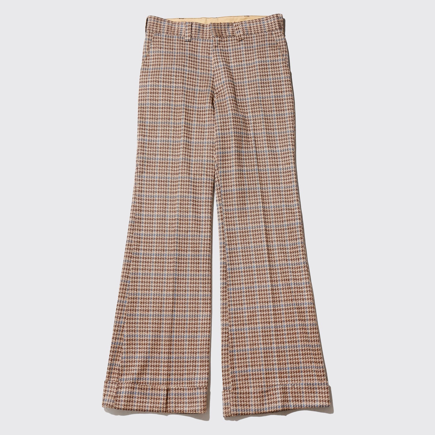 vintage 70's houndstooth flare trousers