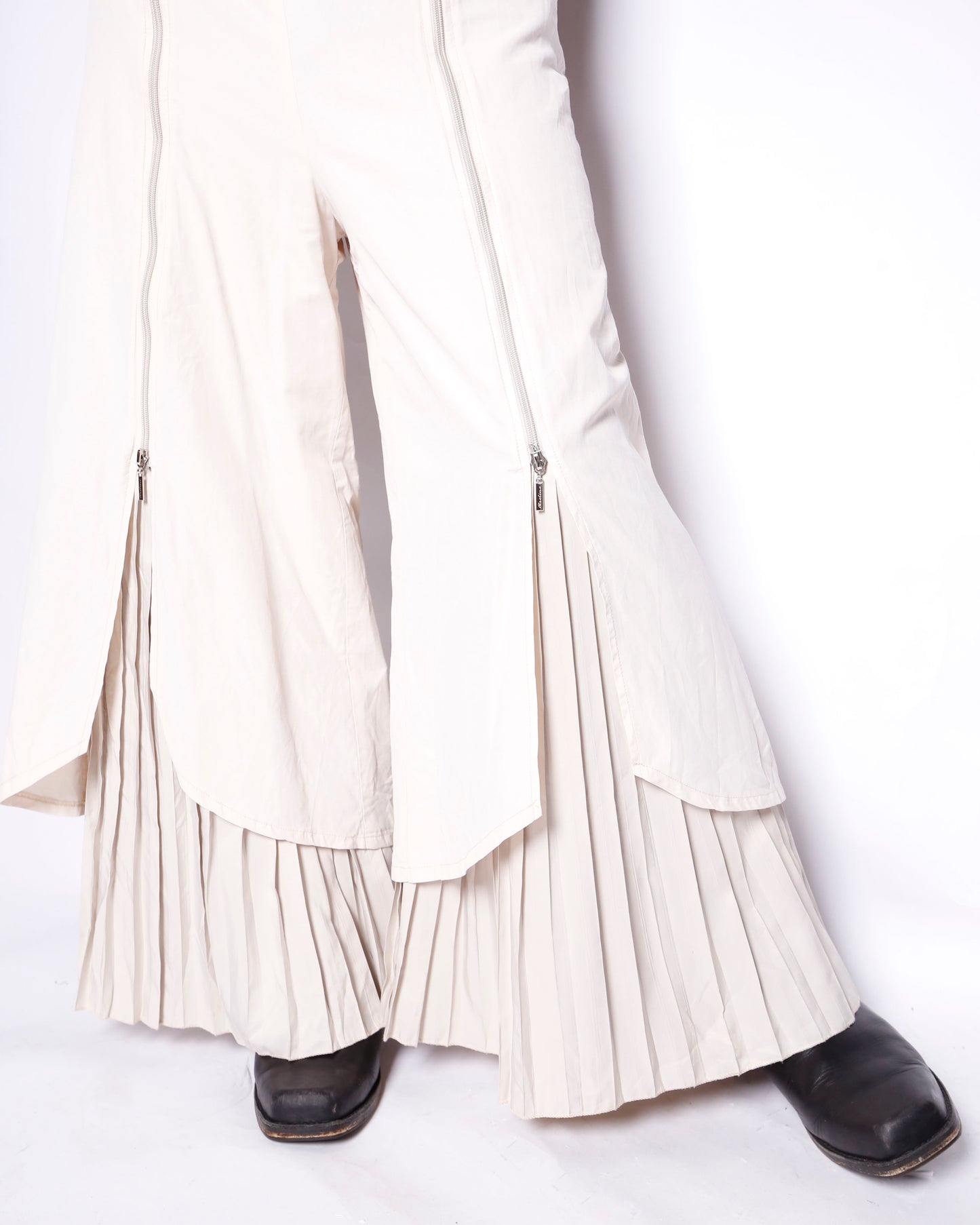 vintage euro layered pleats trousers