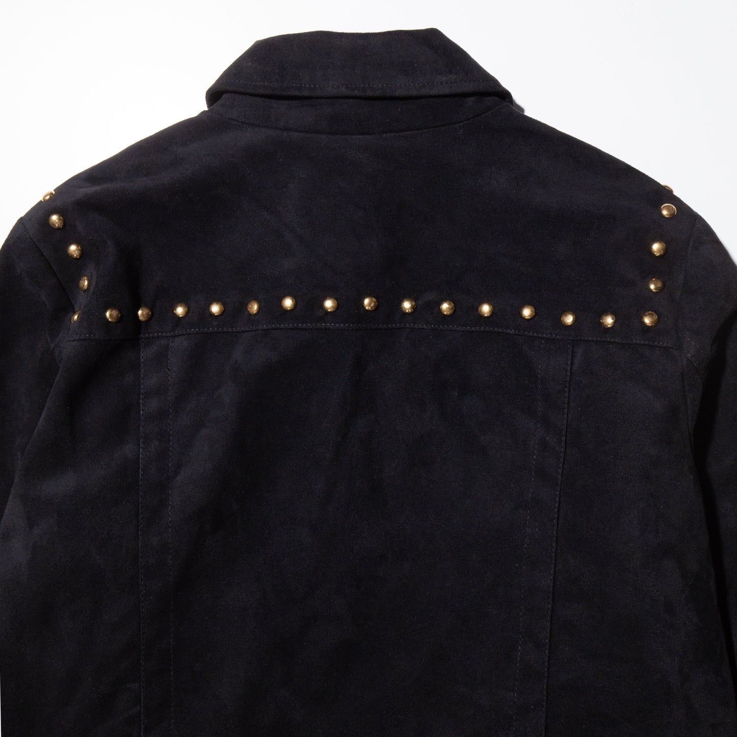 vintage studs faux suede jacket