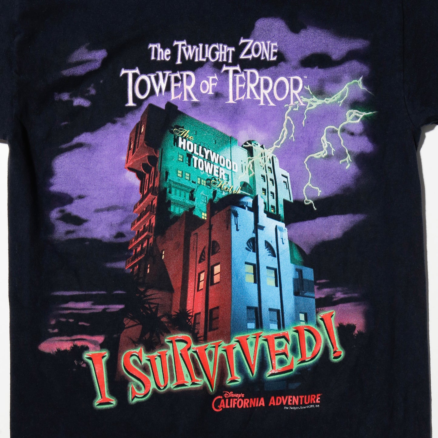 vintage 00's Disney tower of terror skinny t-shirt
