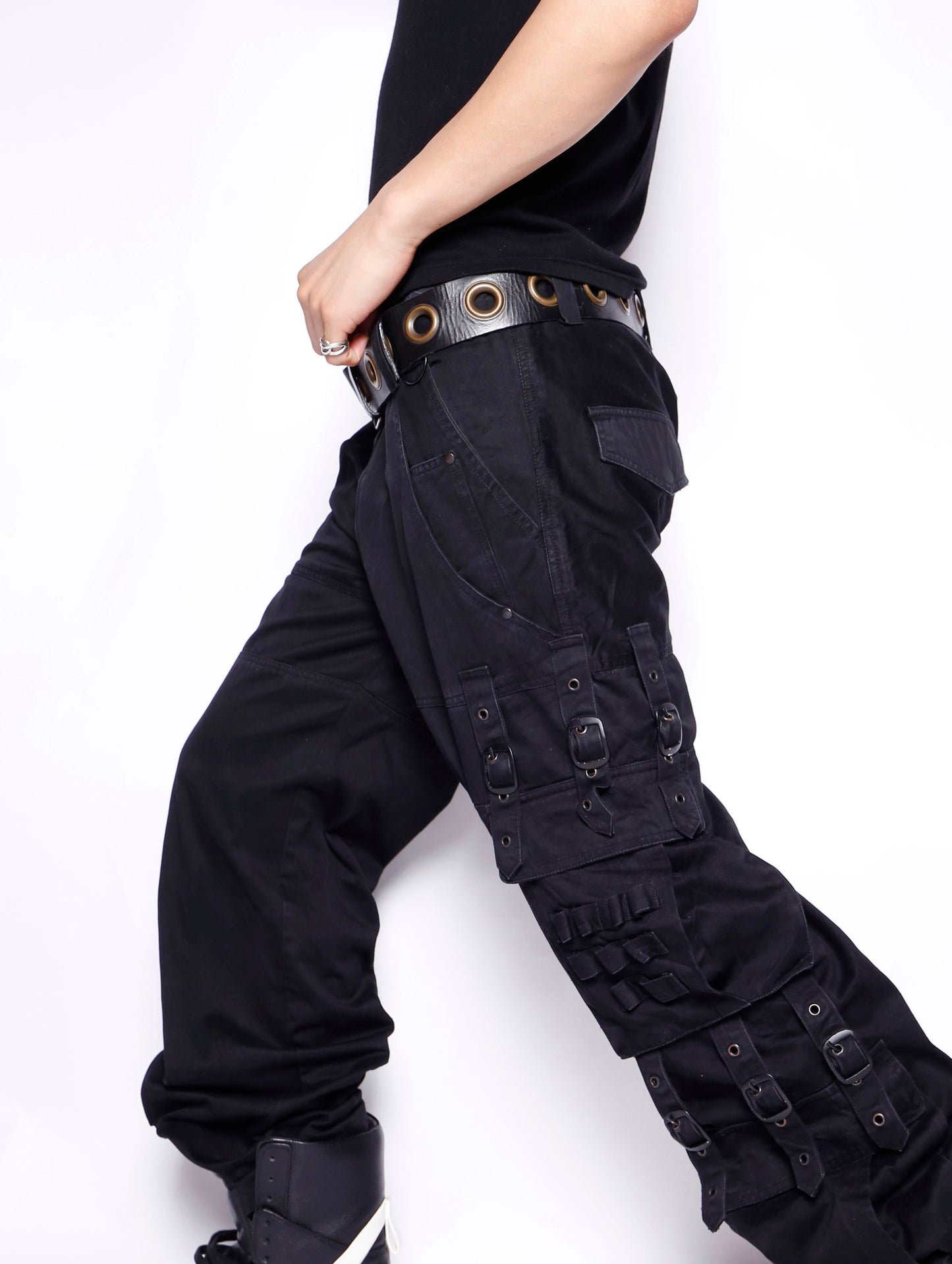 vintage bat attack tactical bondage cargo trousers